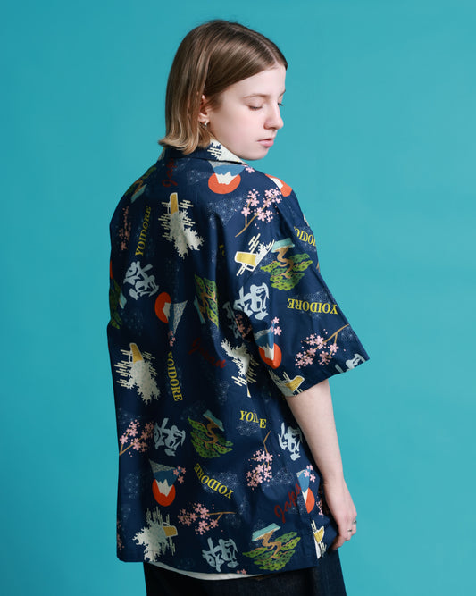 【YOIDORE】酒 JAPAN 総柄シャツ (826001)