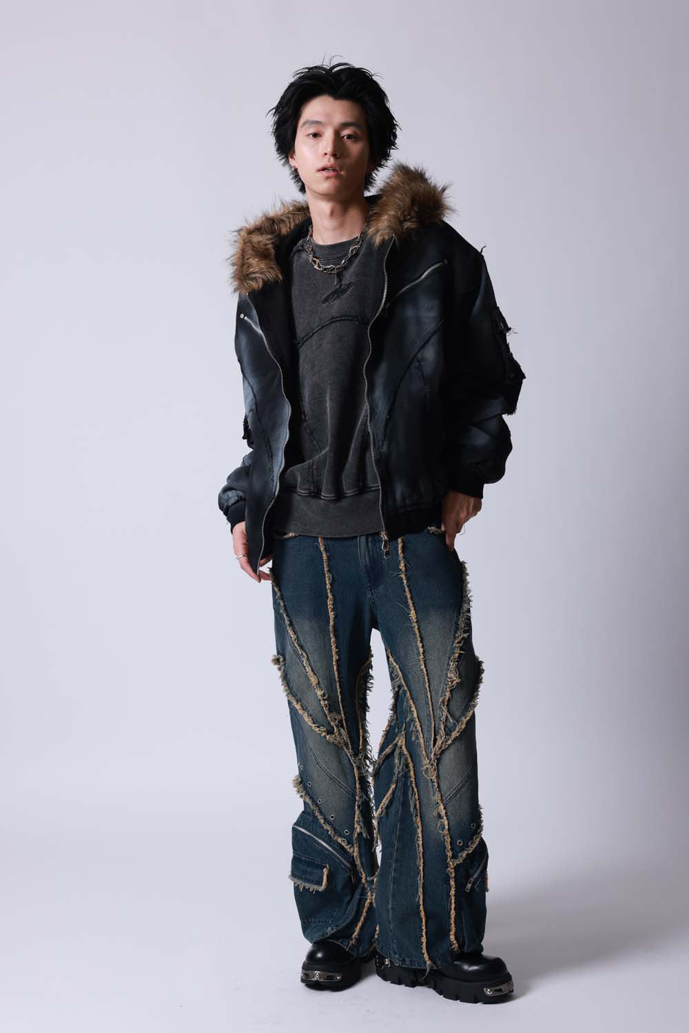 【P.N UNDERGROUND】ファー脱着スプレーフードBZ (735430)