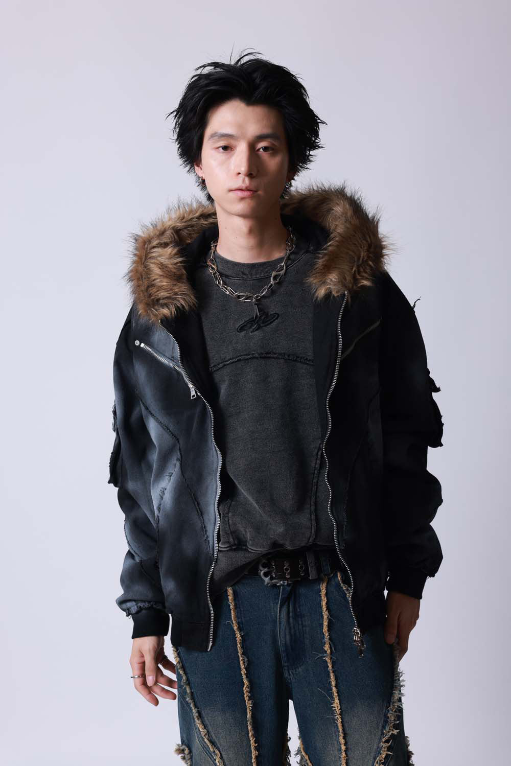 【P.N UNDERGROUND】ファー脱着スプレーフードBZ (735430)