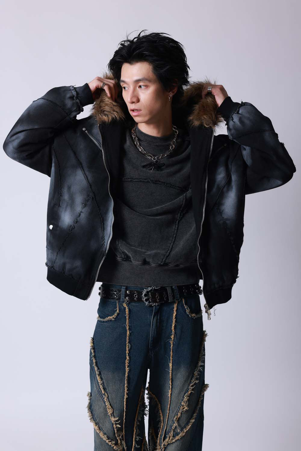 【P.N UNDERGROUND】ファー脱着スプレーフードBZ (735430)
