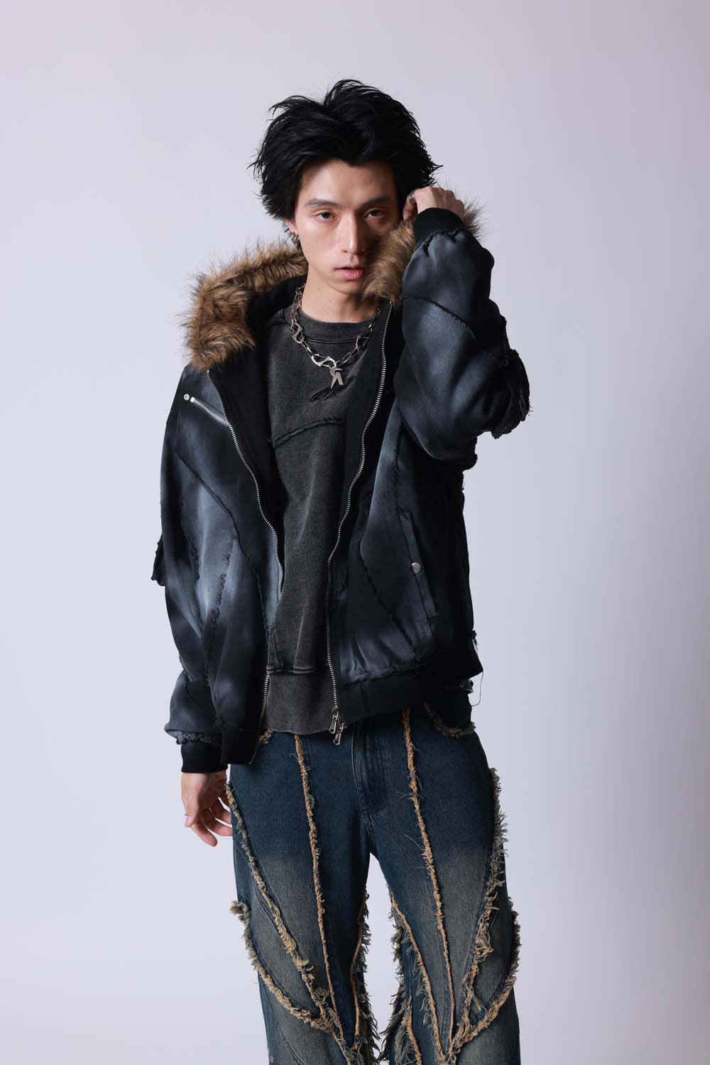【P.N UNDERGROUND】ファー脱着スプレーフードBZ (735430)