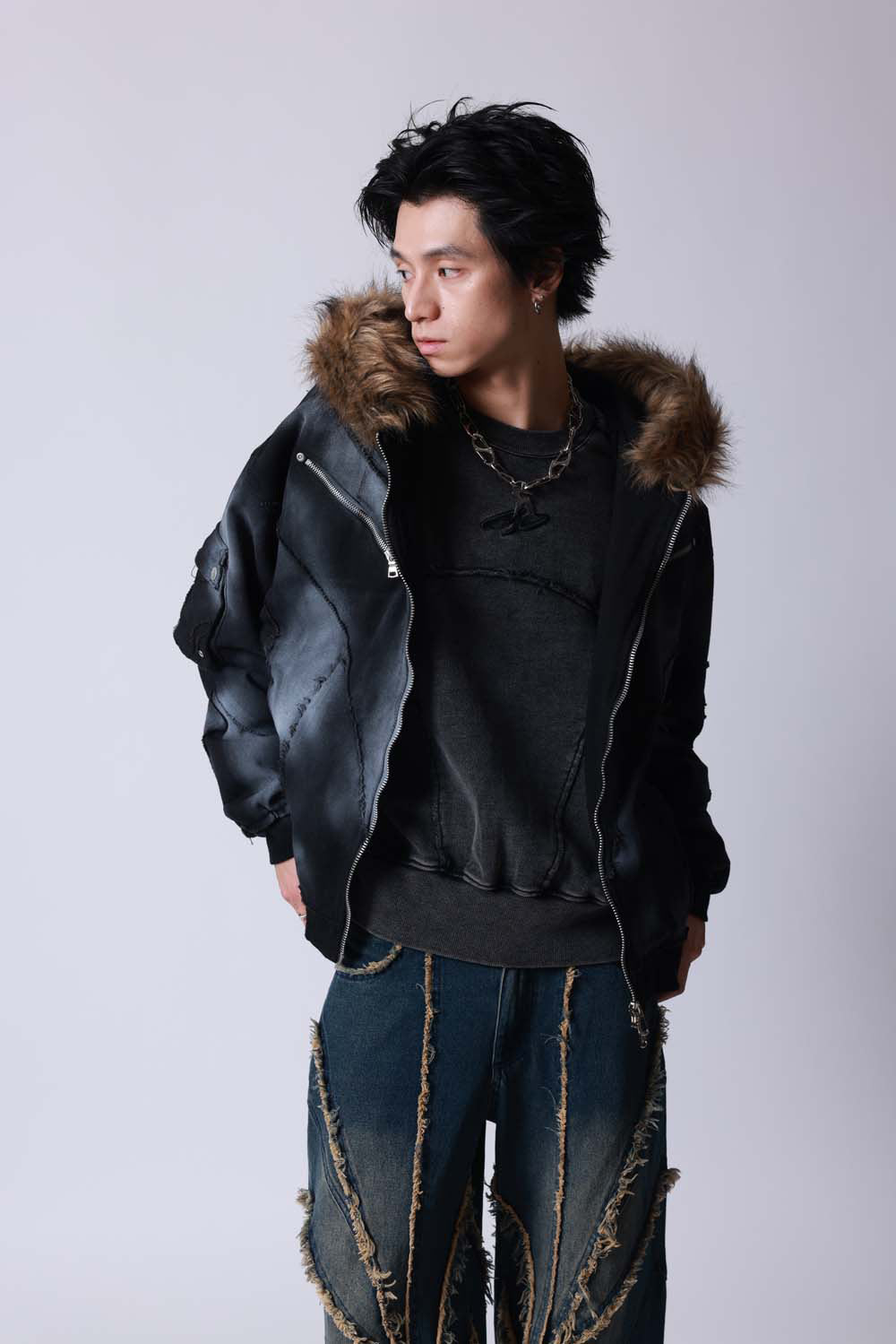 【P.N UNDERGROUND】ファー脱着スプレーフードBZ (735430)