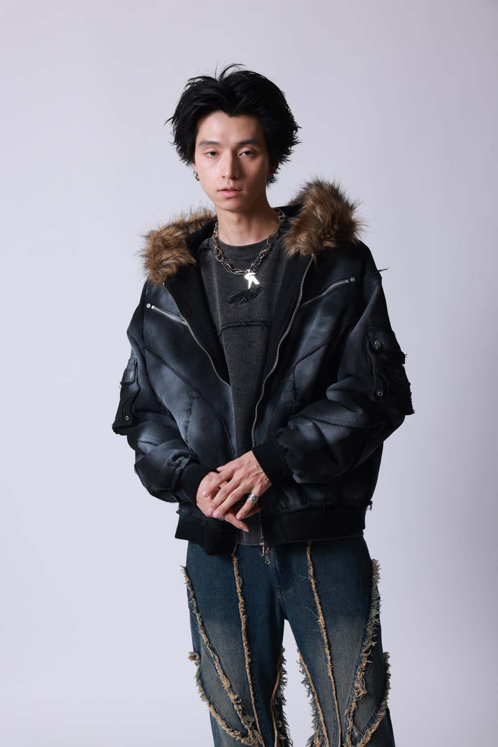 【P.N UNDERGROUND】ファー脱着スプレーフードBZ (735430)