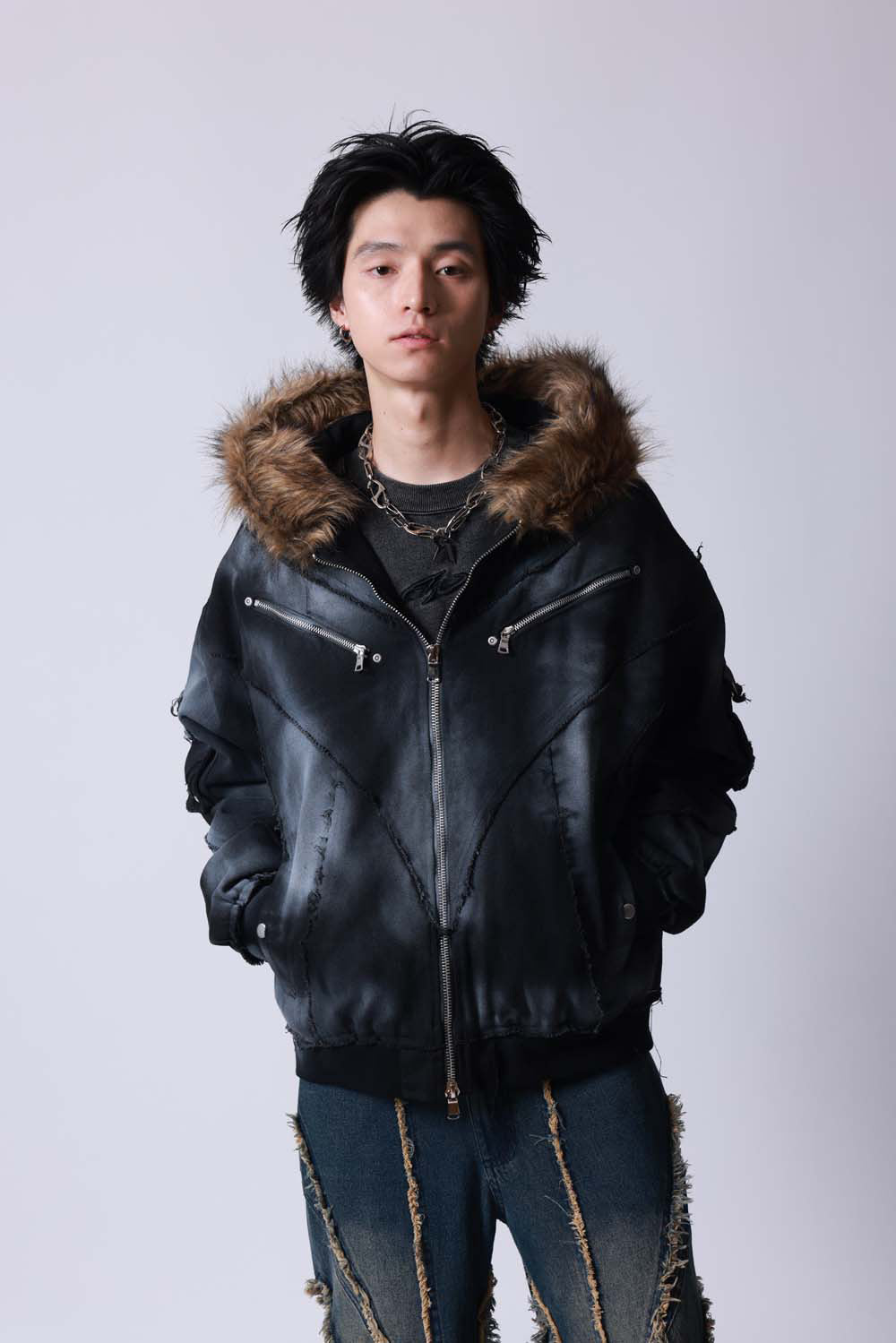 【P.N UNDERGROUND】ファー脱着スプレーフードBZ (735430)