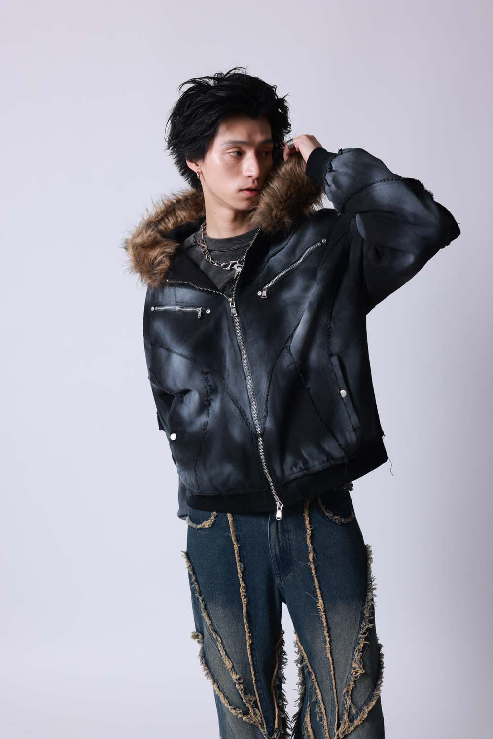 【P.N UNDERGROUND】ファー脱着スプレーフードBZ (735430)