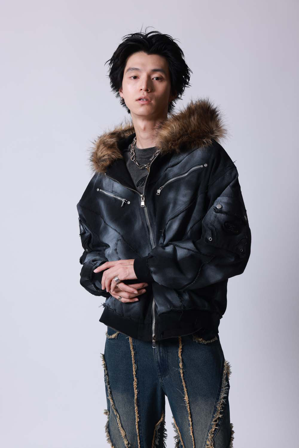【P.N UNDERGROUND】ファー脱着スプレーフードBZ (735430)