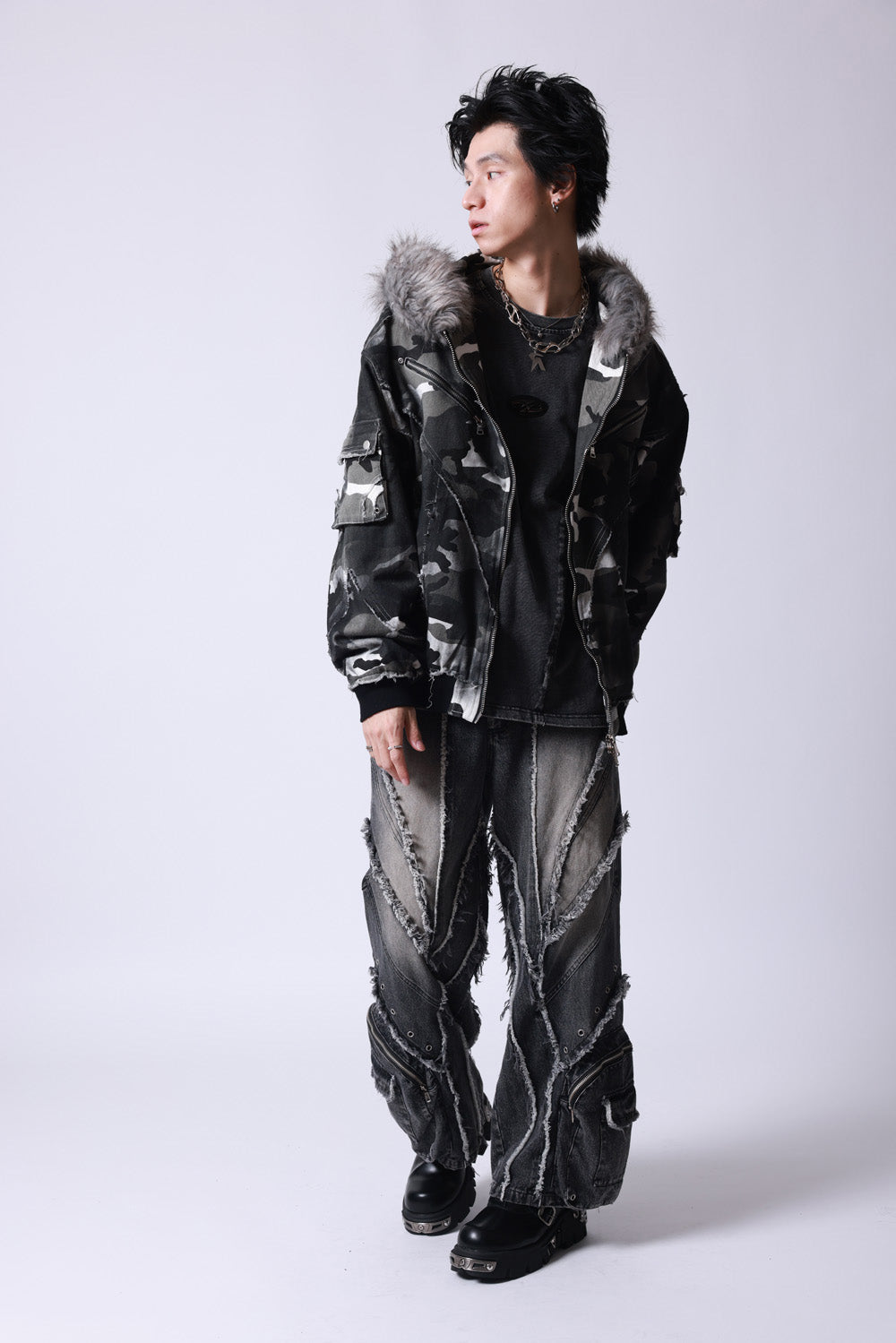 【P.N UNDERGROUND】ファー脱着スプレーフードBZ (735430)