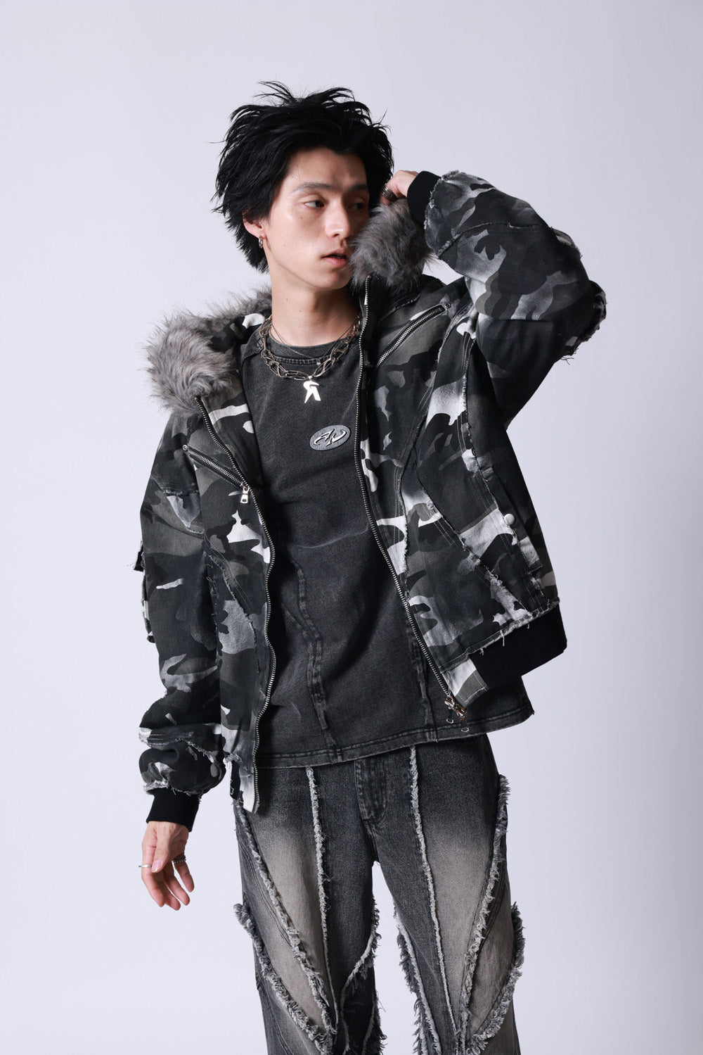 【P.N UNDERGROUND】ファー脱着スプレーフードBZ (735430)