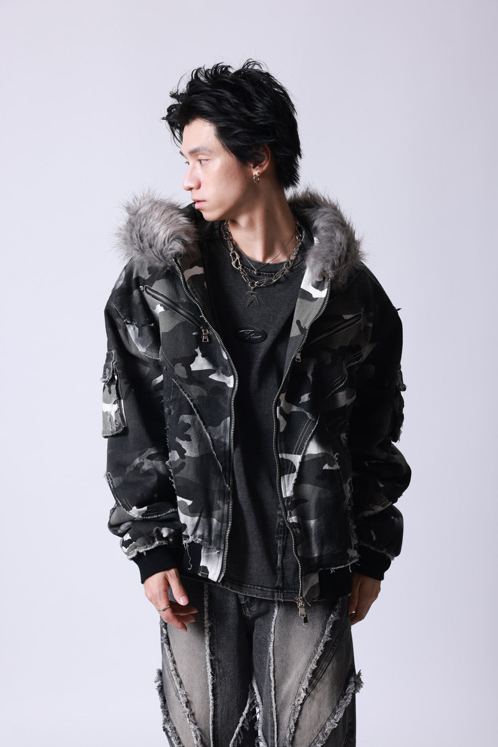 【P.N UNDERGROUND】ファー脱着スプレーフードBZ (735430)