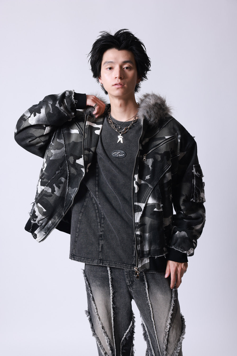 【P.N UNDERGROUND】ファー脱着スプレーフードBZ (735430)