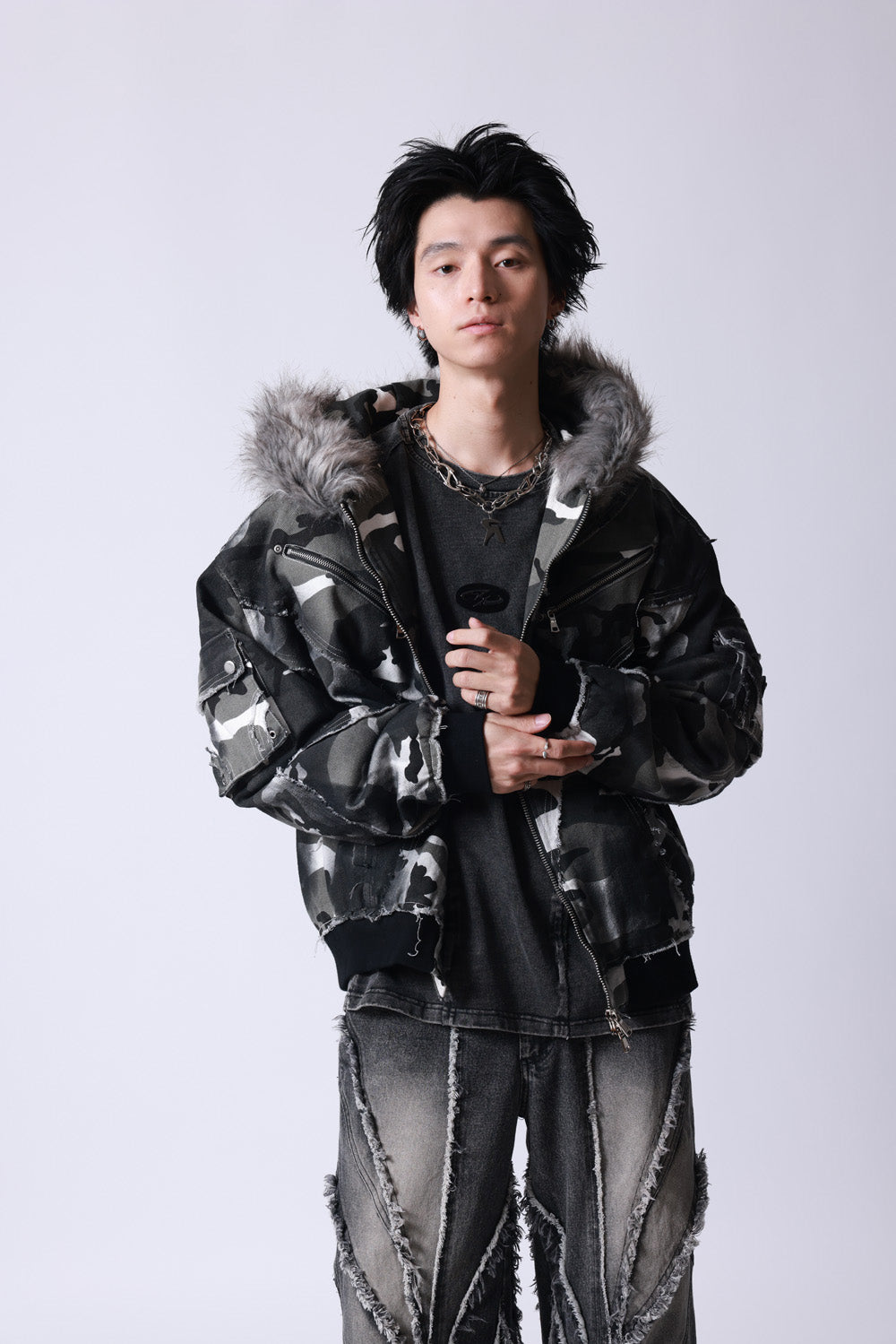 【P.N UNDERGROUND】ファー脱着スプレーフードBZ (735430)