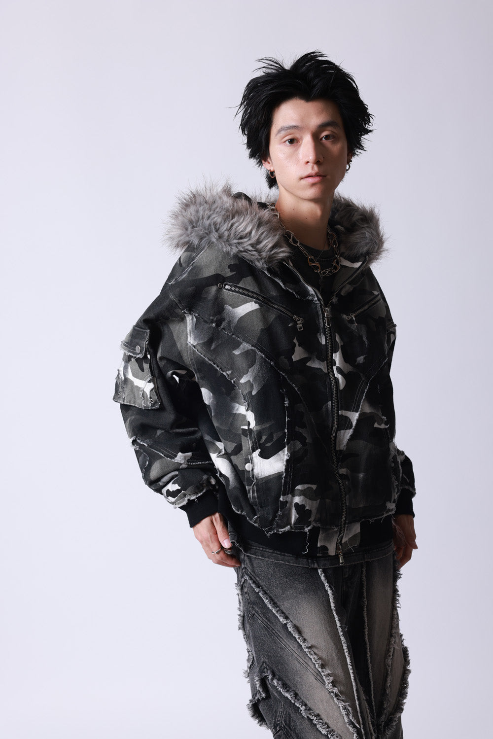 【P.N UNDERGROUND】ファー脱着スプレーフードBZ (735430)