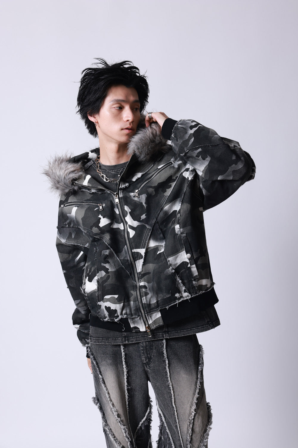 【P.N UNDERGROUND】ファー脱着スプレーフードBZ (735430)