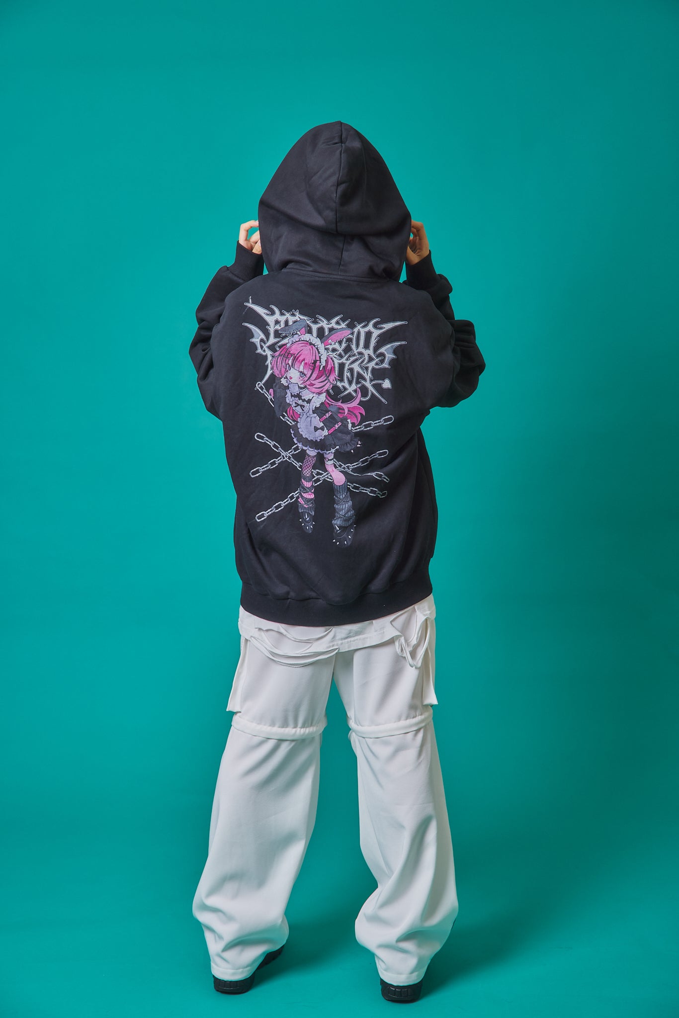 【PSYCHO NATION】× 寝田ルネ うさ耳メイド ZIPパーカー (735501)