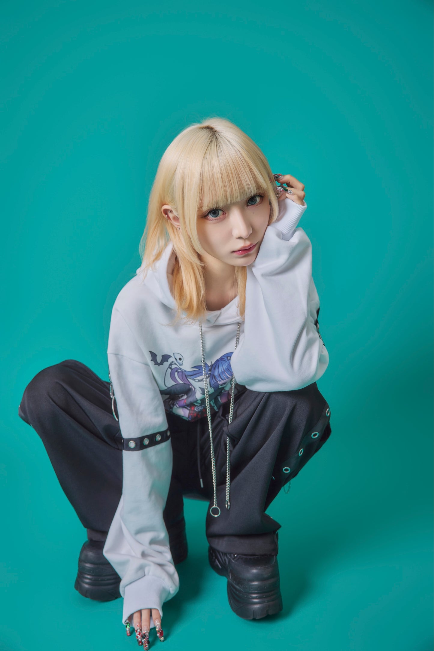 【PSYCHO NATION】× 寝田ルネ パンクパーカー (735500)