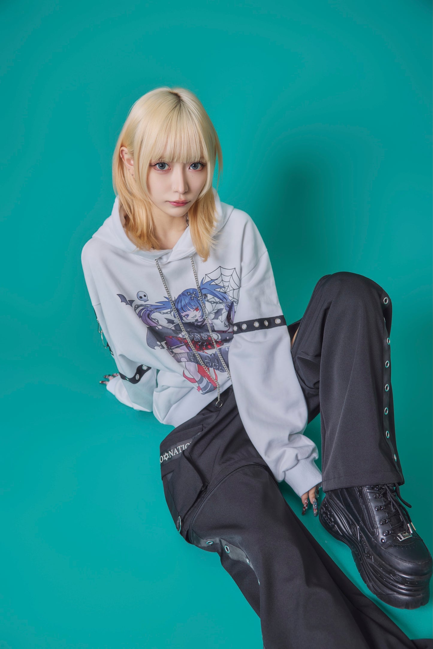 【PSYCHO NATION】× 寝田ルネ パンクパーカー (735500)