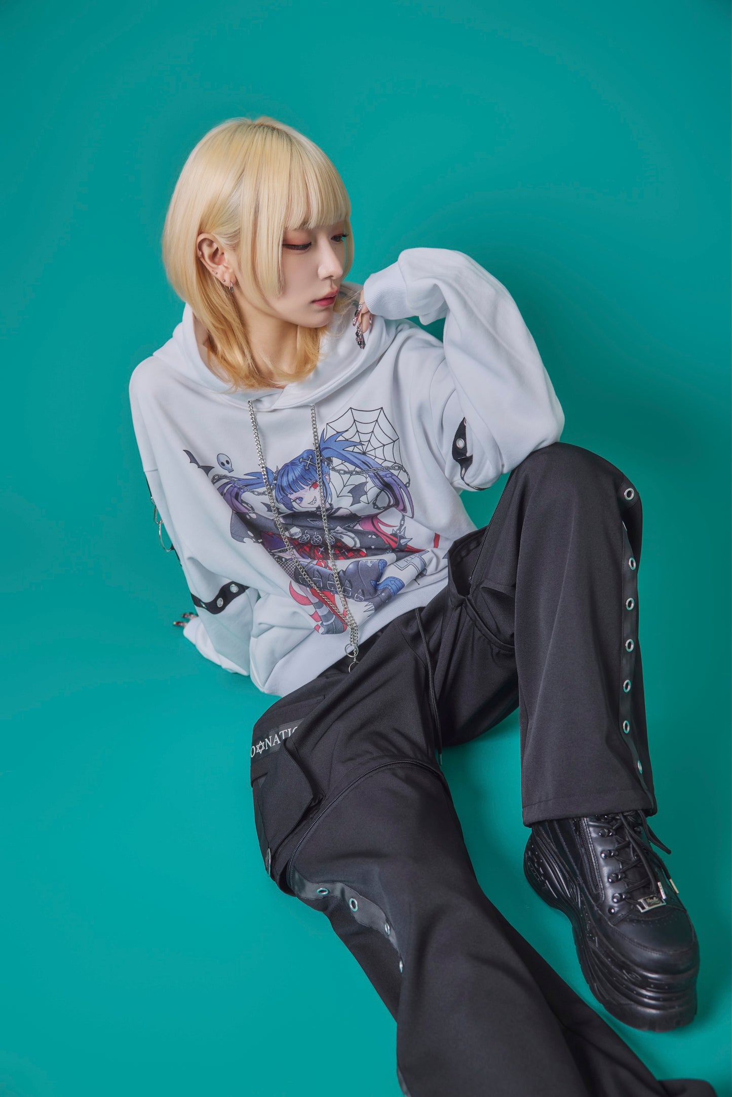 【PSYCHO NATION】× 寝田ルネ パンクパーカー (735500)