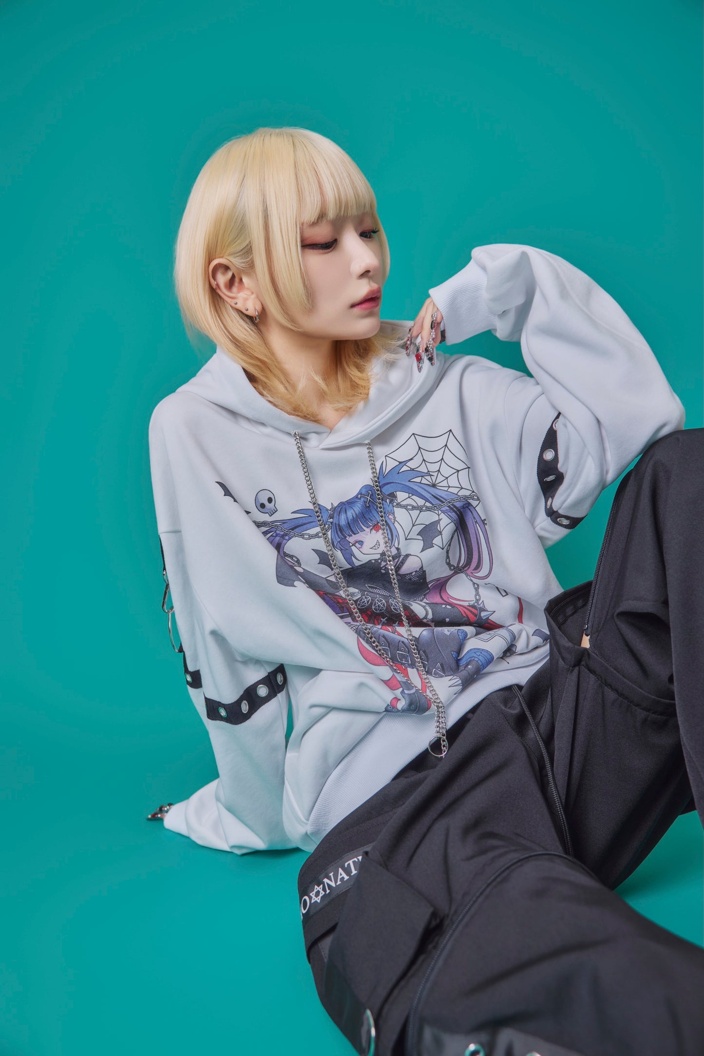 【PSYCHO NATION】× 寝田ルネ パンクパーカー (735500)