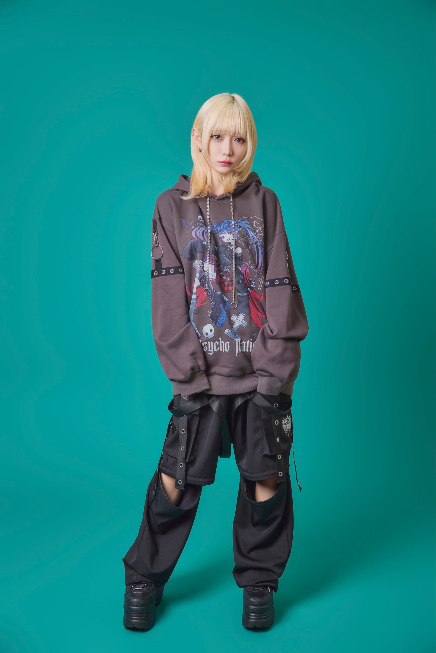 【PSYCHO NATION】× 寝田ルネ パンクパーカー (735500)
