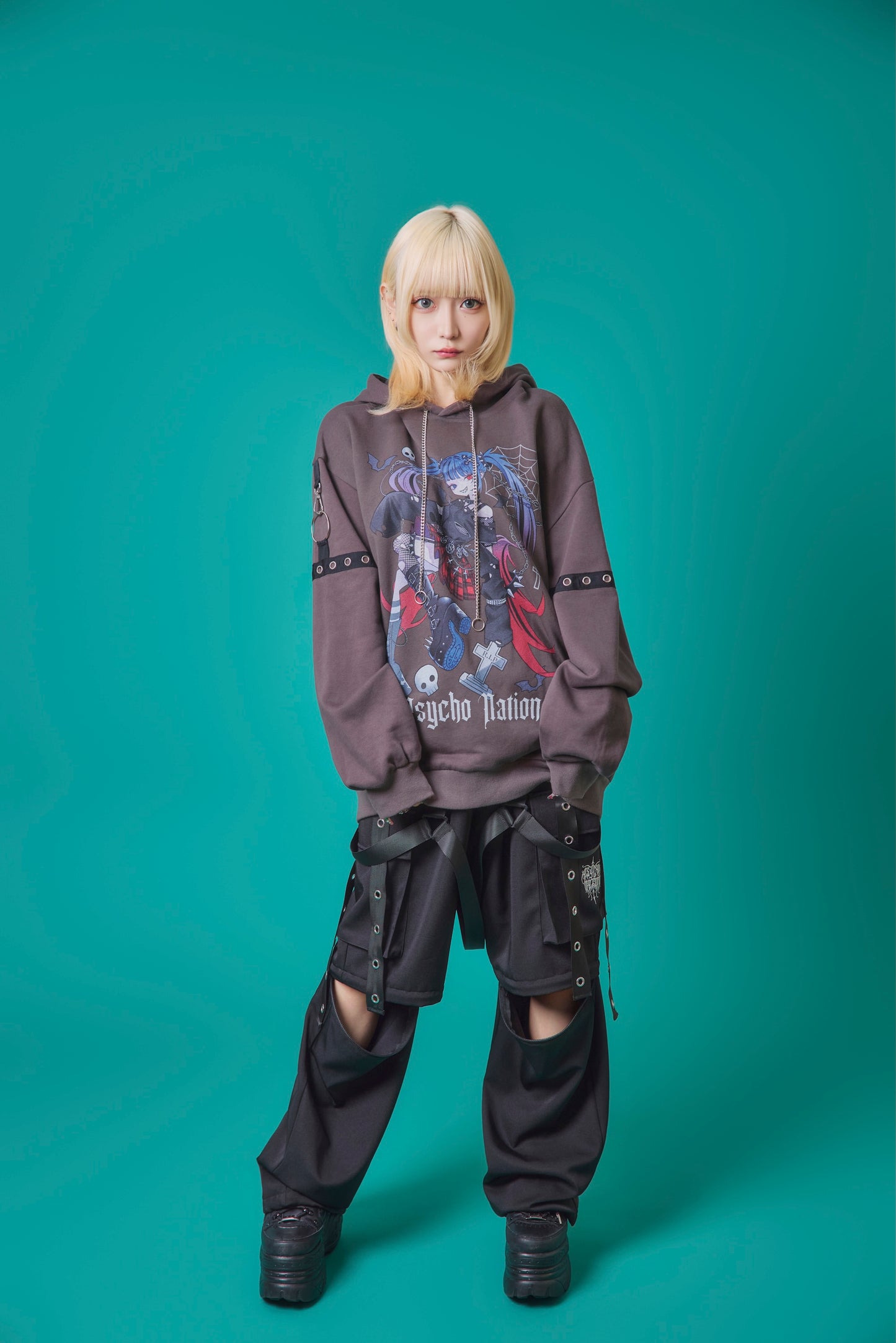 【PSYCHO NATION】× 寝田ルネ パンクパーカー (735500)