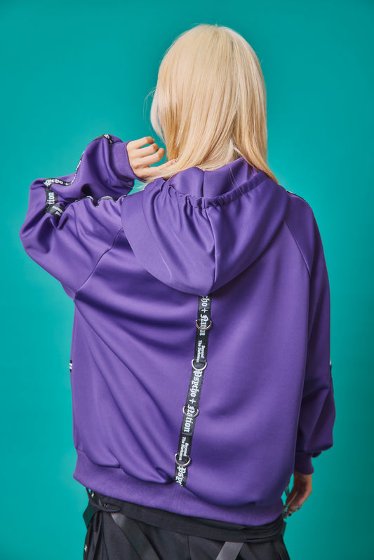 【PSYCHO NATION】ロゴテープ使い フーデットジャージ (735604)