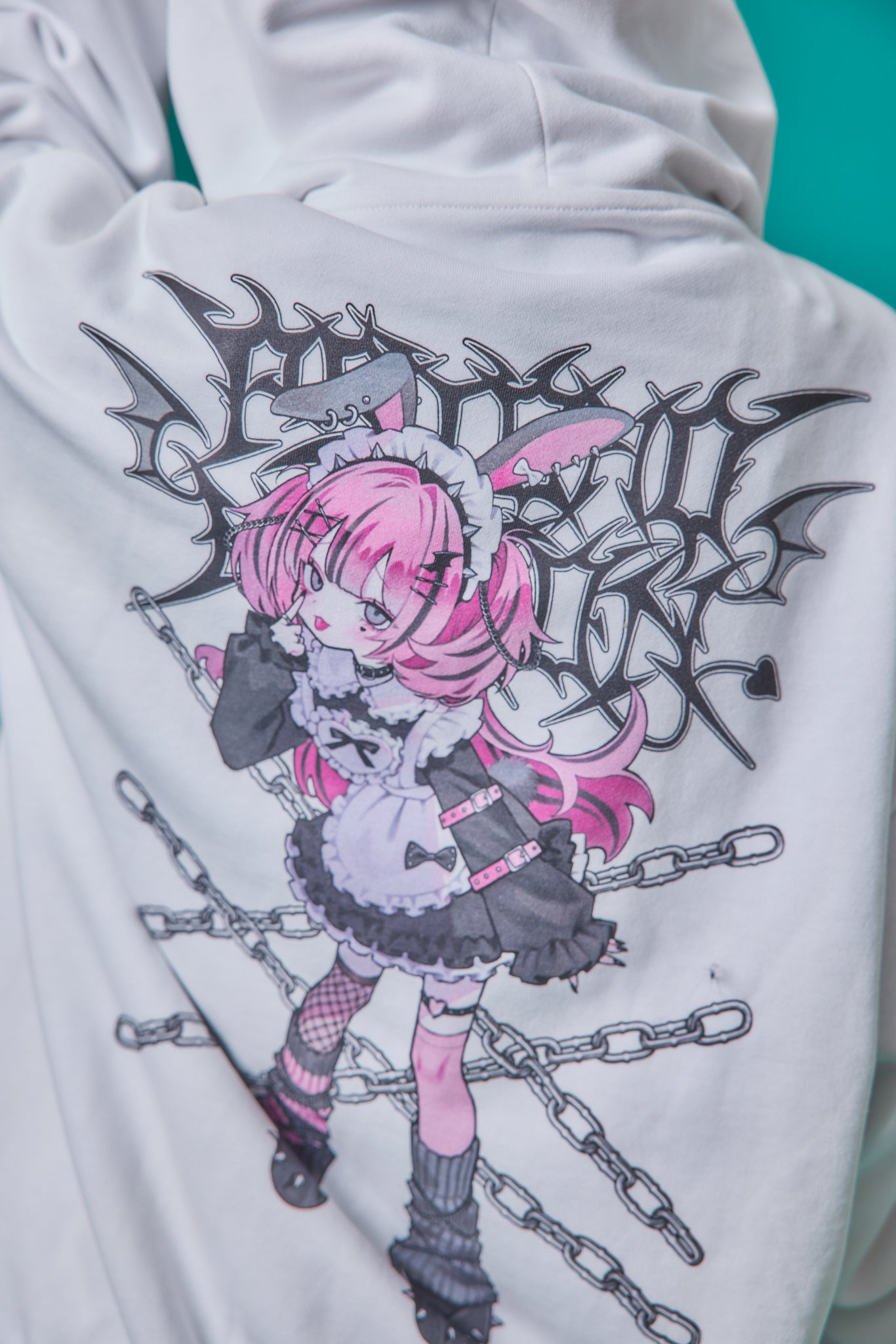 【PSYCHO NATION】× 寝田ルネ うさ耳メイド ZIPパーカー (735501)