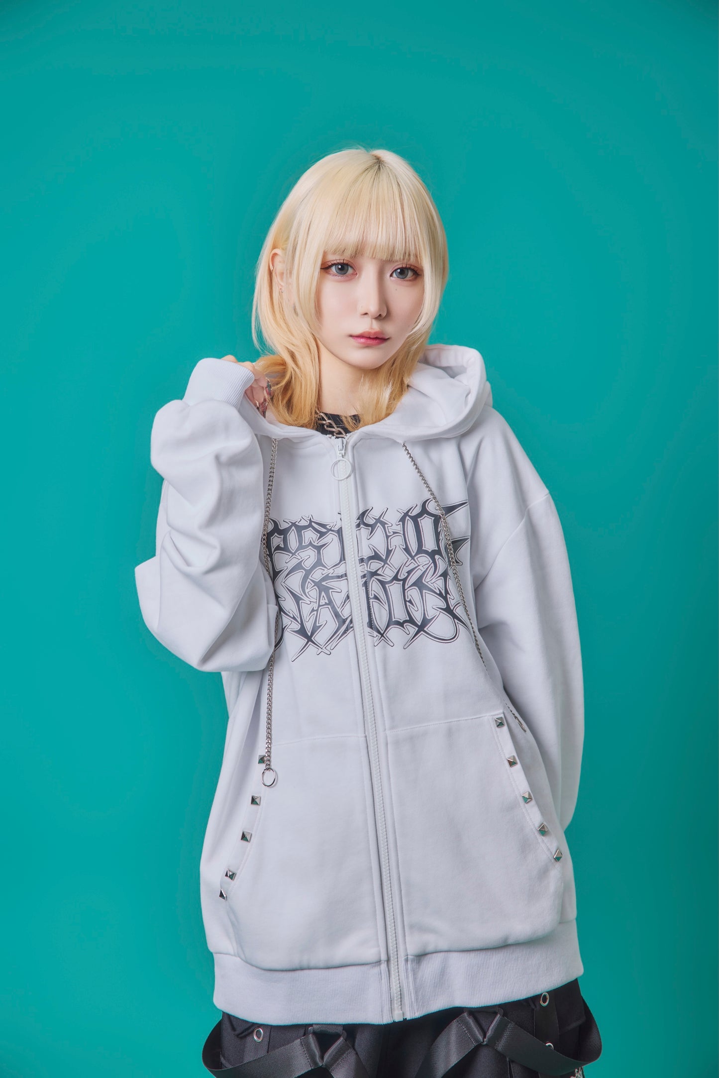 【PSYCHO NATION】× 寝田ルネ うさ耳メイド ZIPパーカー (735501)