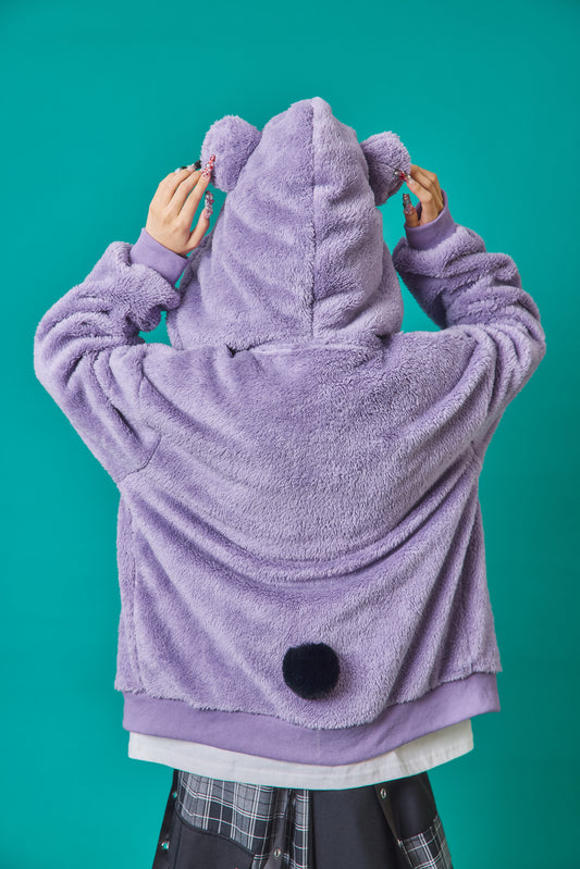 【PSYCHO NATION】クマ耳 ボア ZIP パーカー(745603)