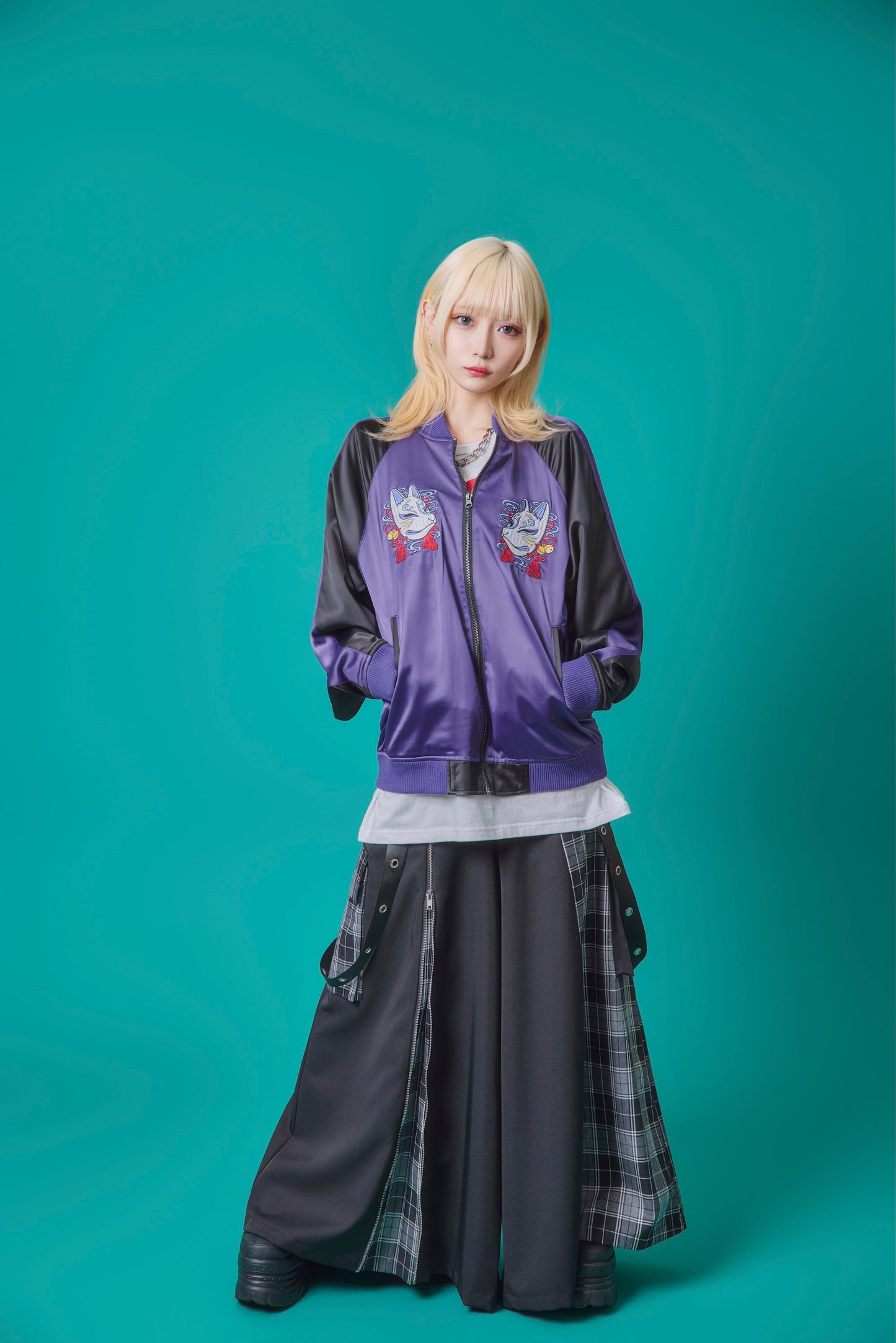 【PSYCHO NATION】× 寝田ルネ 龍着物スカジャン (735000)