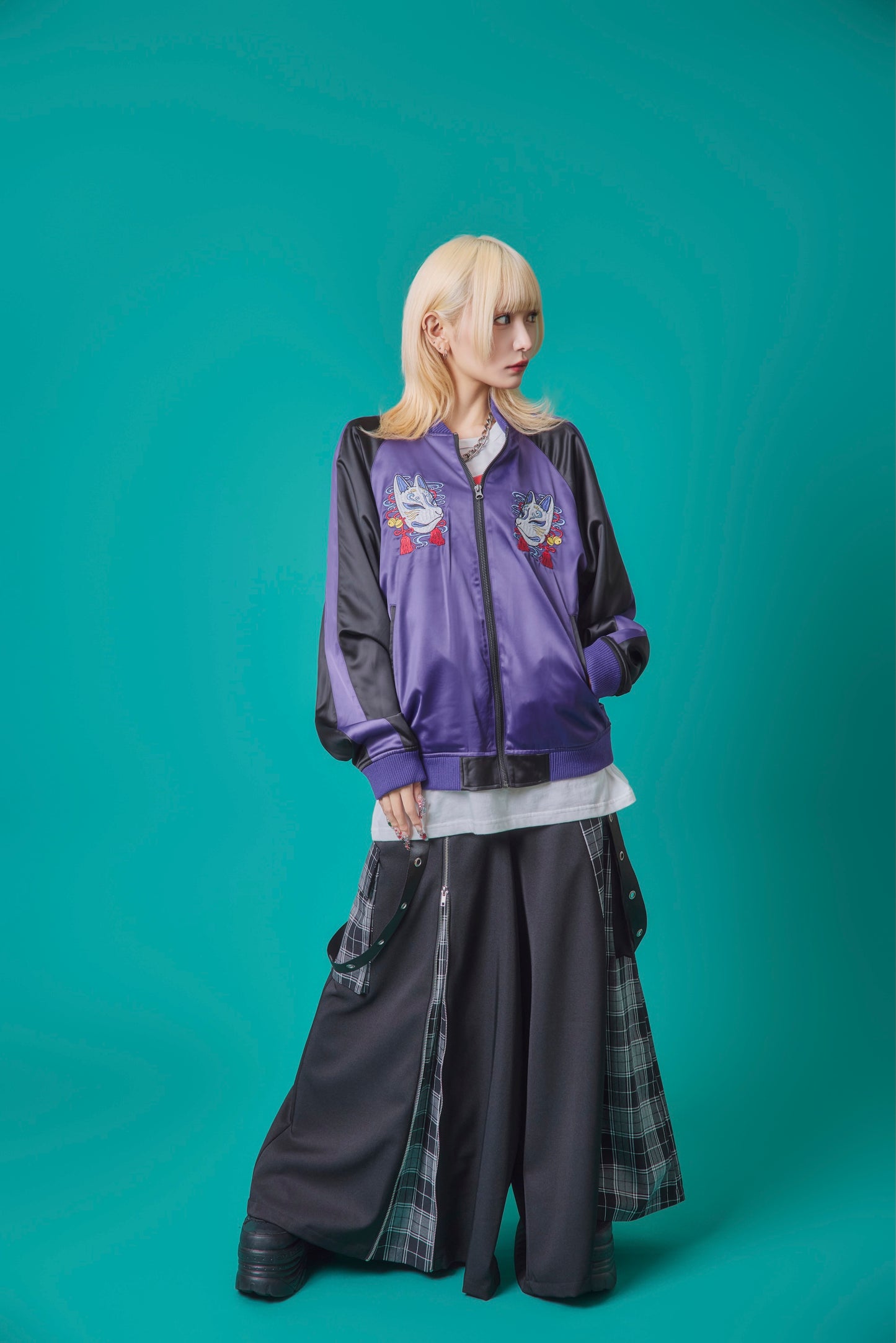 【PSYCHO NATION】× 寝田ルネ 龍着物スカジャン (735000)