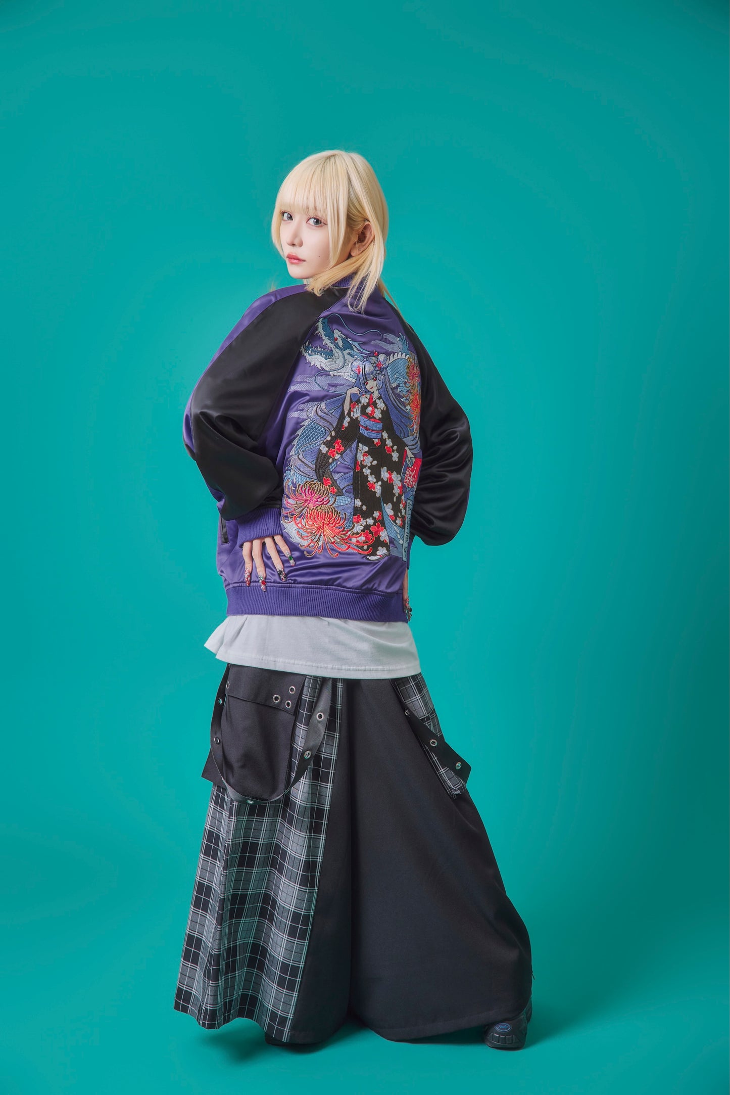 【PSYCHO NATION】× 寝田ルネ 龍着物スカジャン (735000)