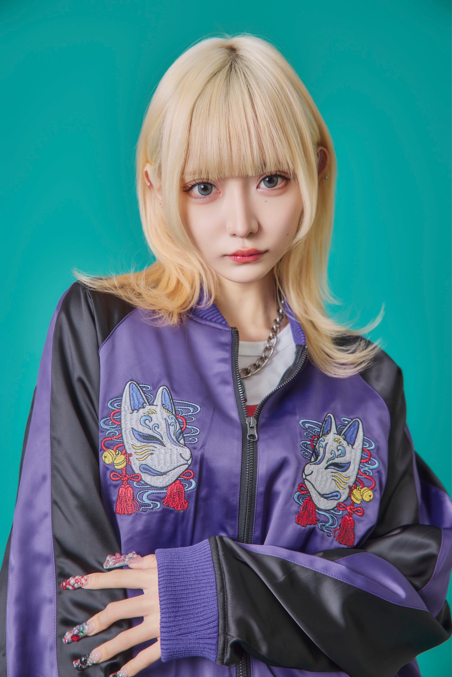 【PSYCHO NATION】× 寝田ルネ 龍着物スカジャン (735000)