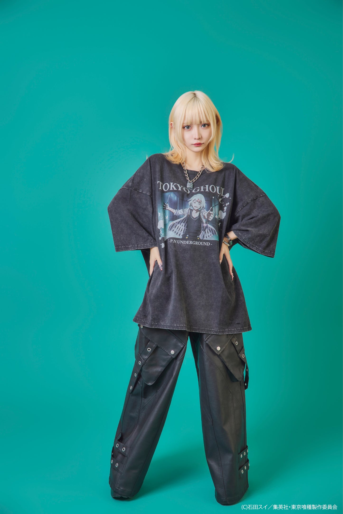 【P.N UNDERGROUND×東京喰種】鈴屋什造ダメージ TEE (735622)