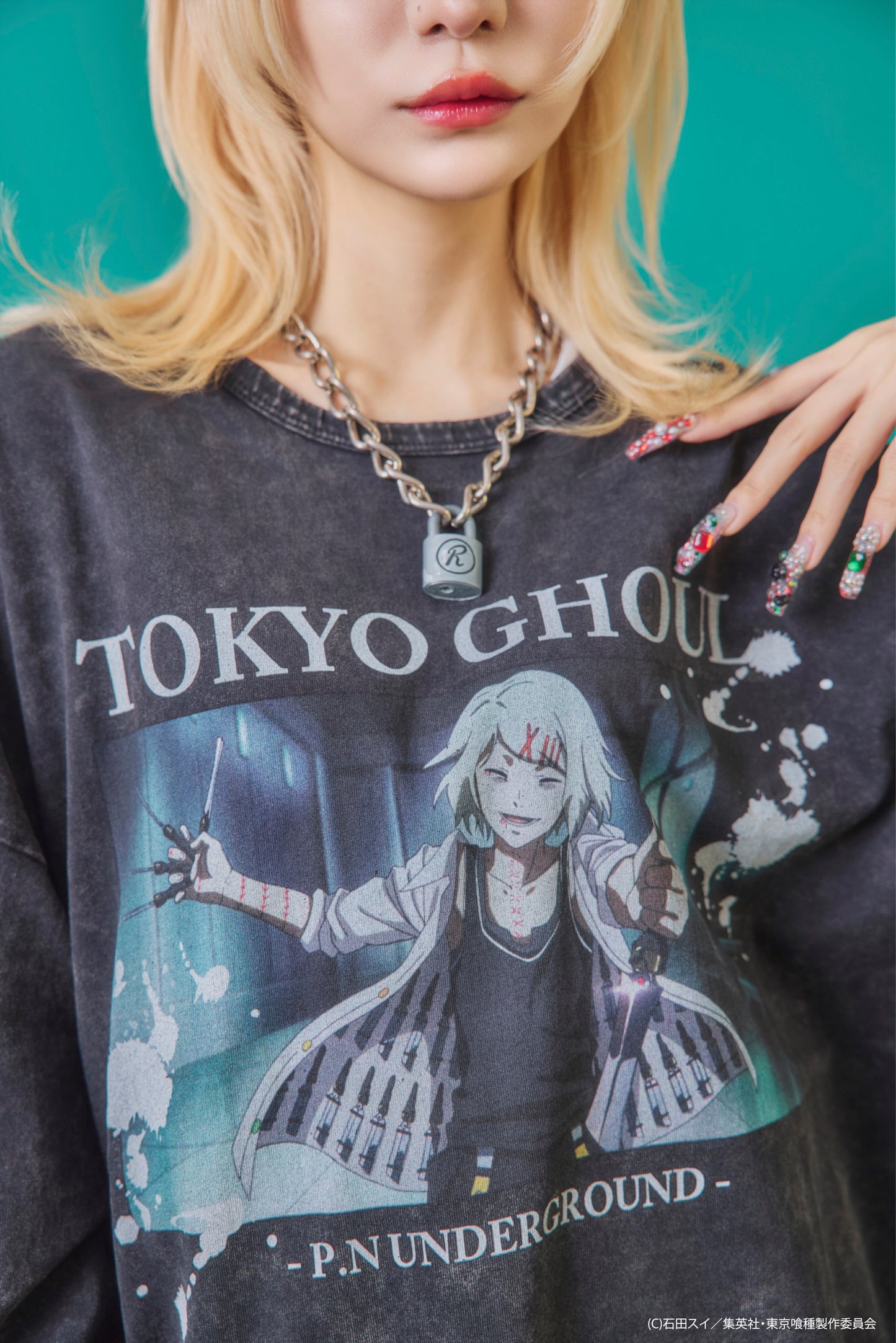 【P.N UNDERGROUND×東京喰種】鈴屋什造ダメージ TEE (735622)