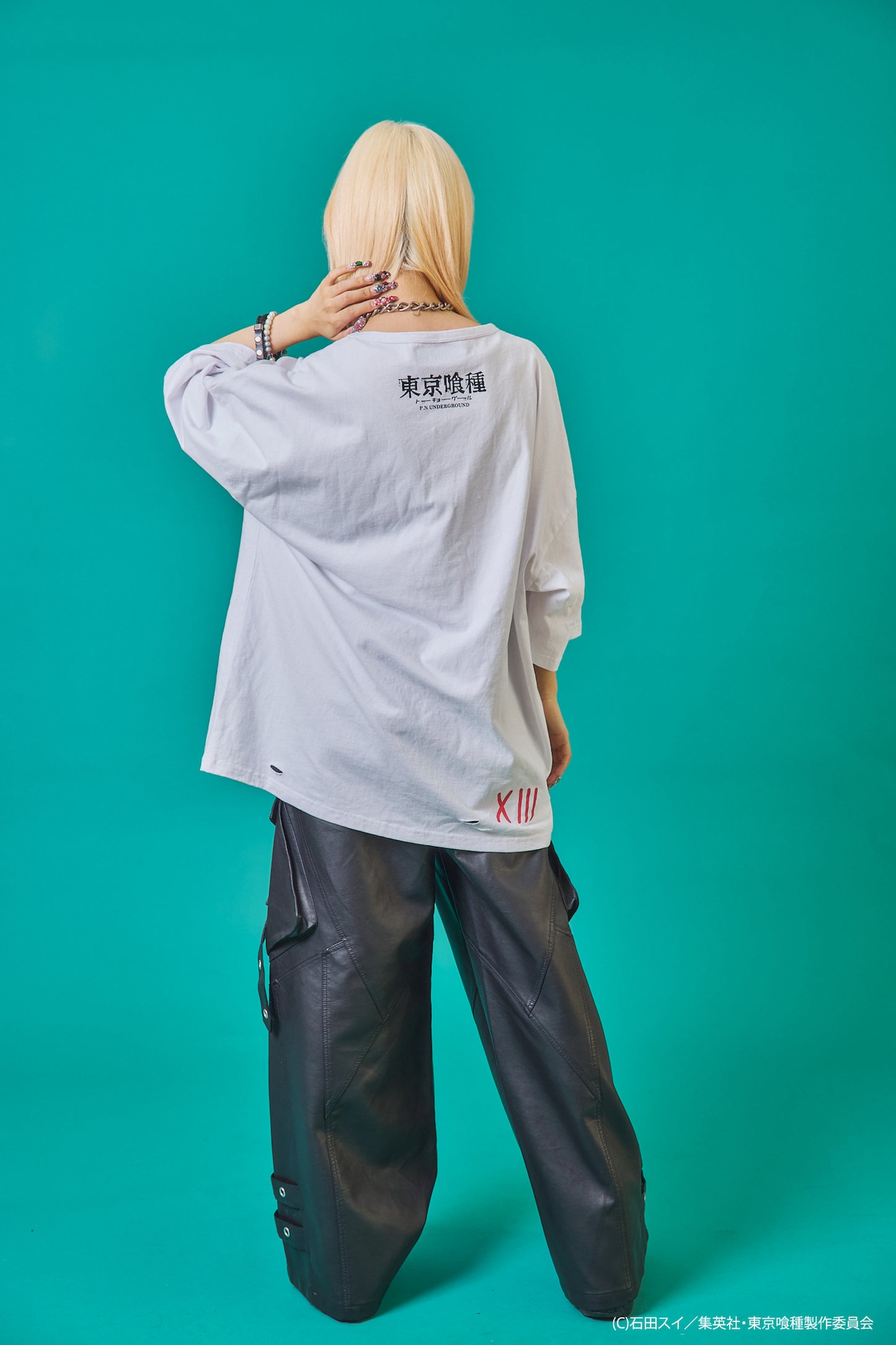 【P.N UNDERGROUND×東京喰種】鈴屋什造ダメージ TEE (735622)