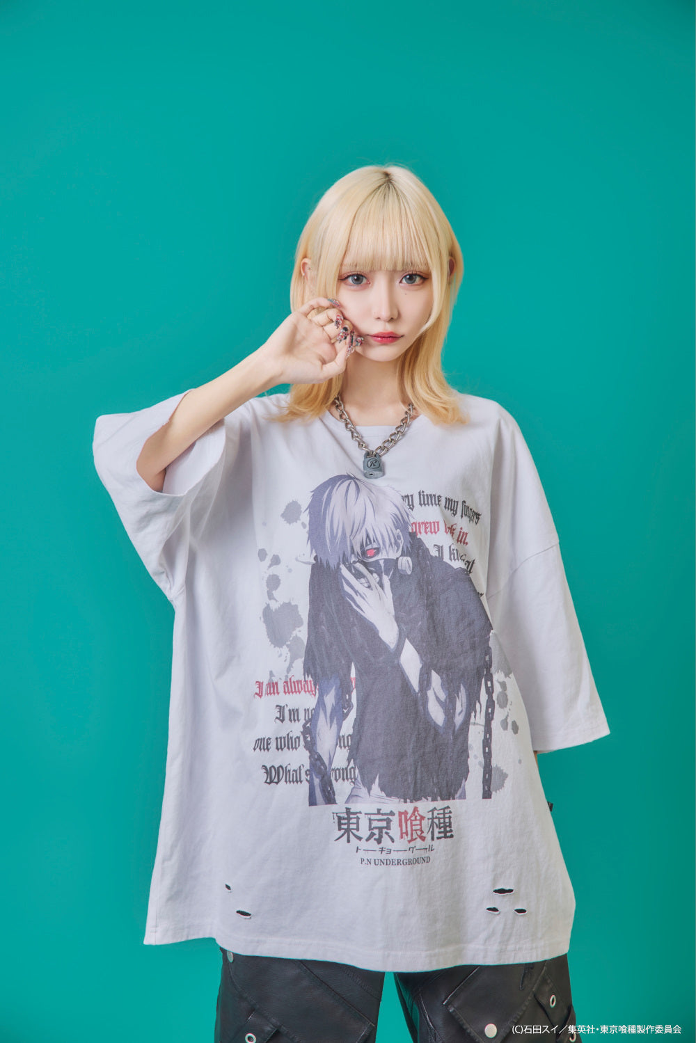 【P.N UNDERGROUND×東京喰種】金木研ダメージ TEE (735620)