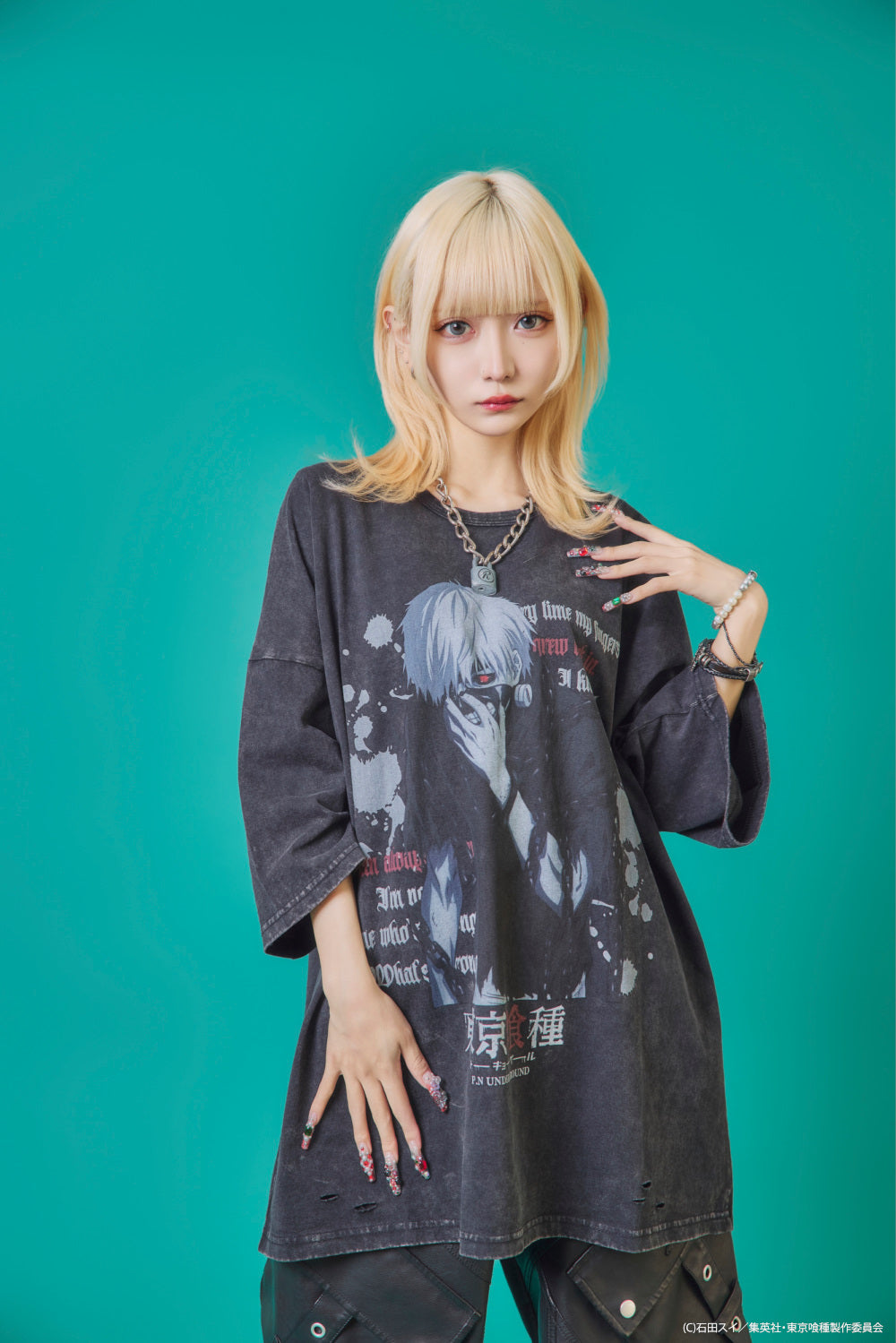 【P.N UNDERGROUND×東京喰種】金木研ダメージ TEE (735620)