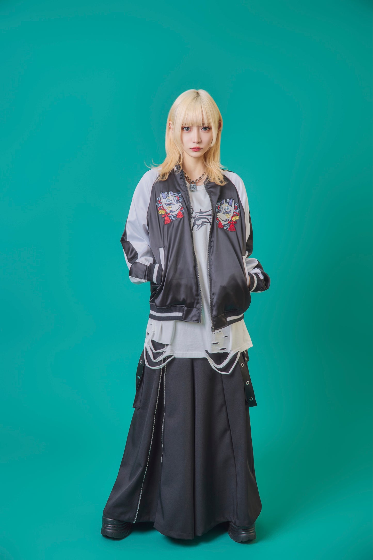 【PSYCHO NATION】× 寝田ルネ 龍着物スカジャン (735000)
