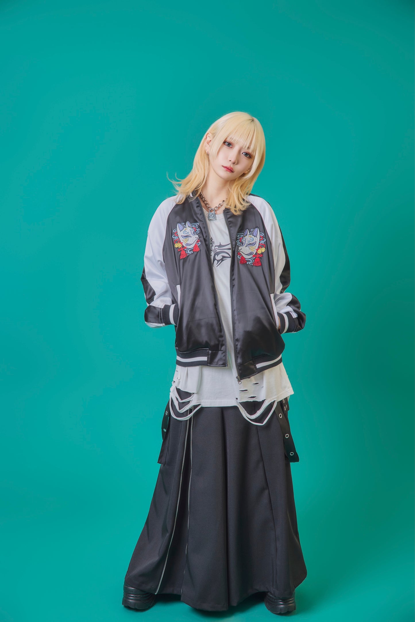 【PSYCHO NATION】× 寝田ルネ 龍着物スカジャン (735000)