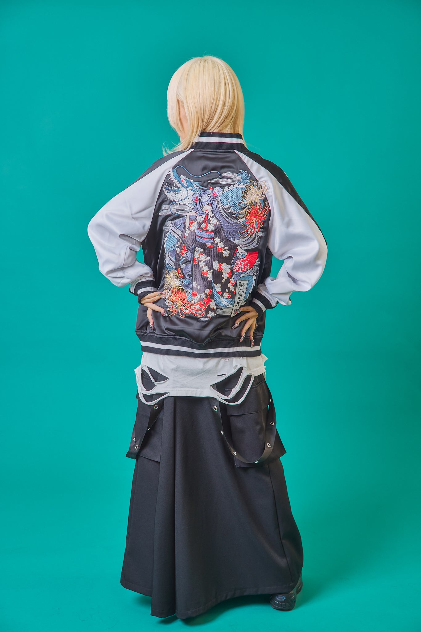【PSYCHO NATION】× 寝田ルネ 龍着物スカジャン (735000)