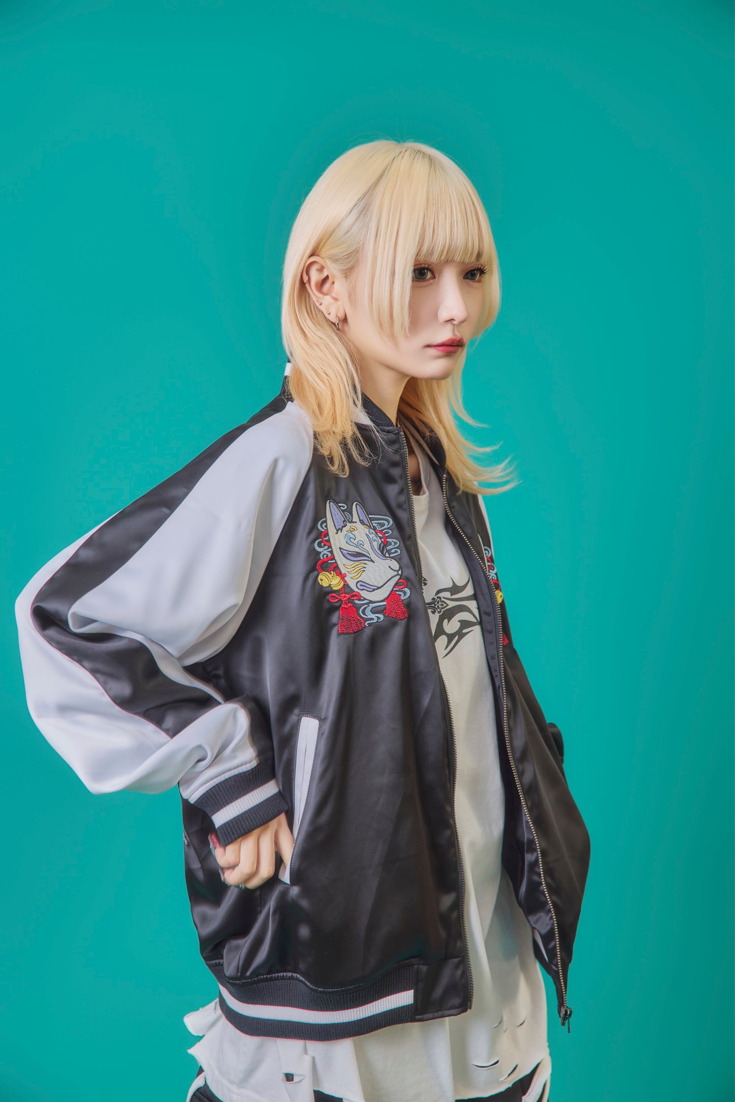 【PSYCHO NATION】× 寝田ルネ 龍着物スカジャン (735000)