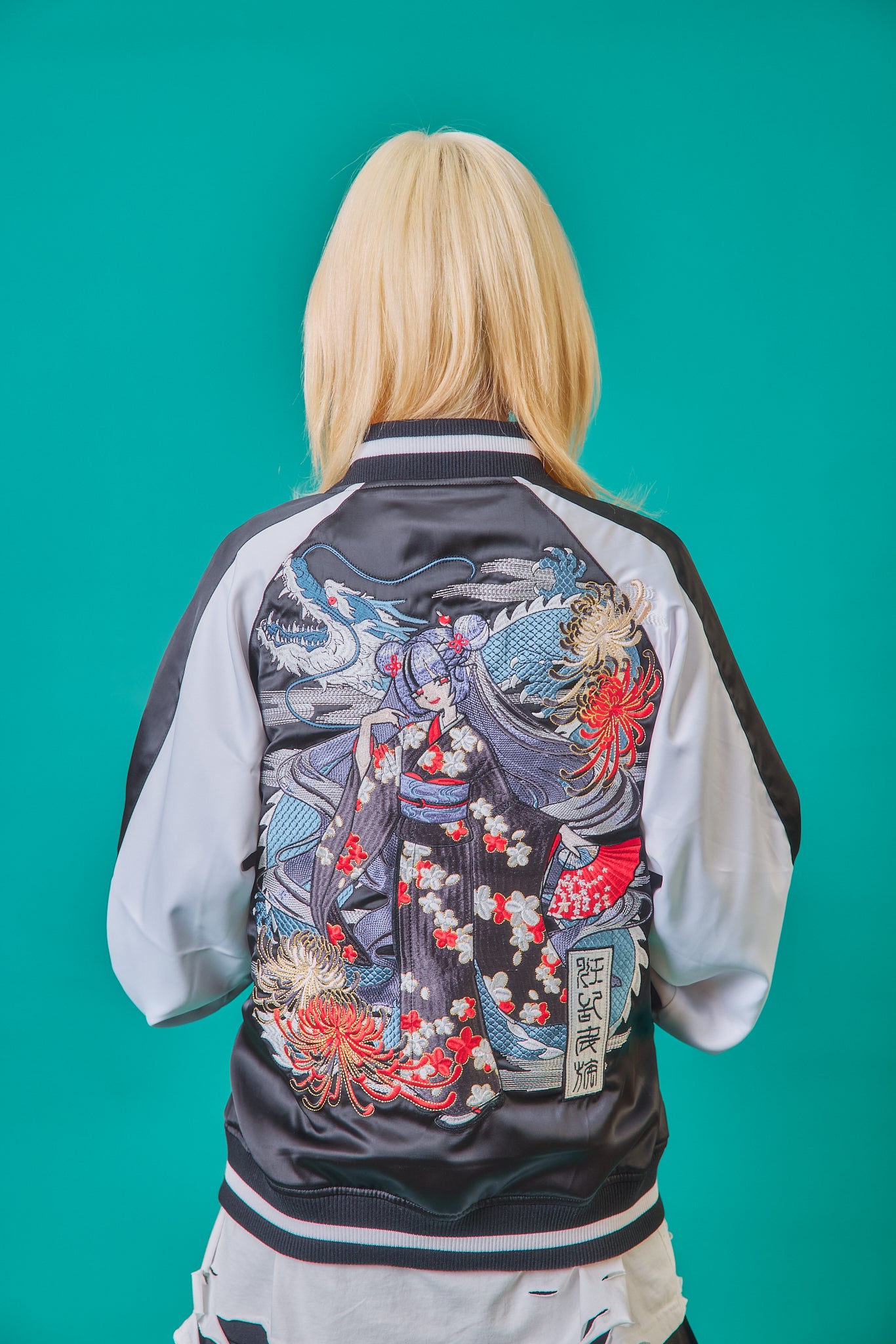 【PSYCHO NATION】× 寝田ルネ 龍着物スカジャン (735000)
