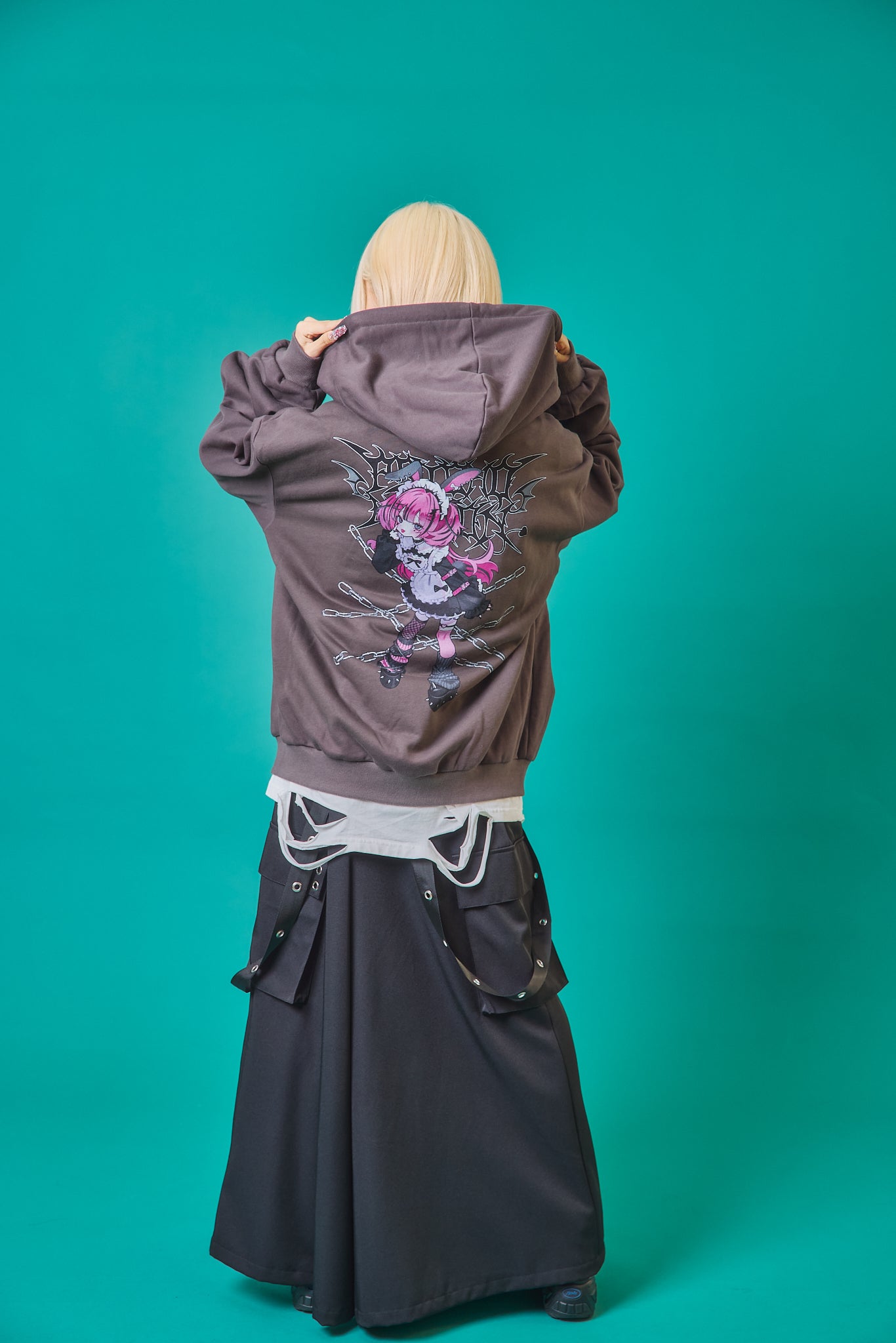 【PSYCHO NATION】× 寝田ルネ うさ耳メイド ZIPパーカー (735501)
