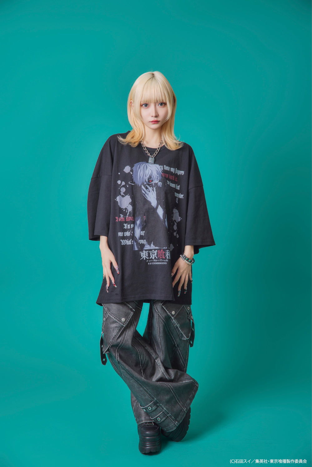 【P.N UNDERGROUND×東京喰種】金木研ダメージ TEE (735620)