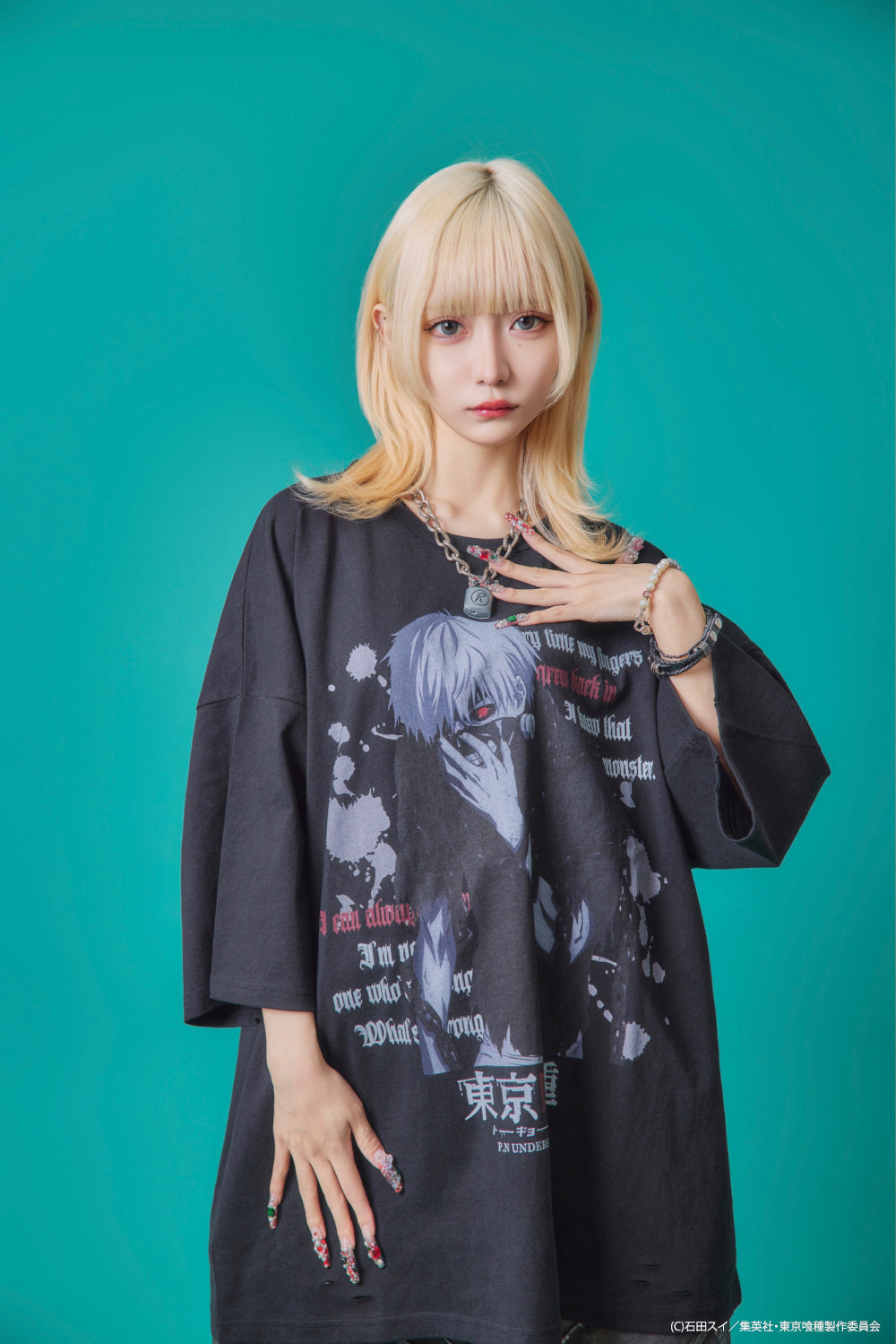 【P.N UNDERGROUND×東京喰種】金木研ダメージ TEE (735620)