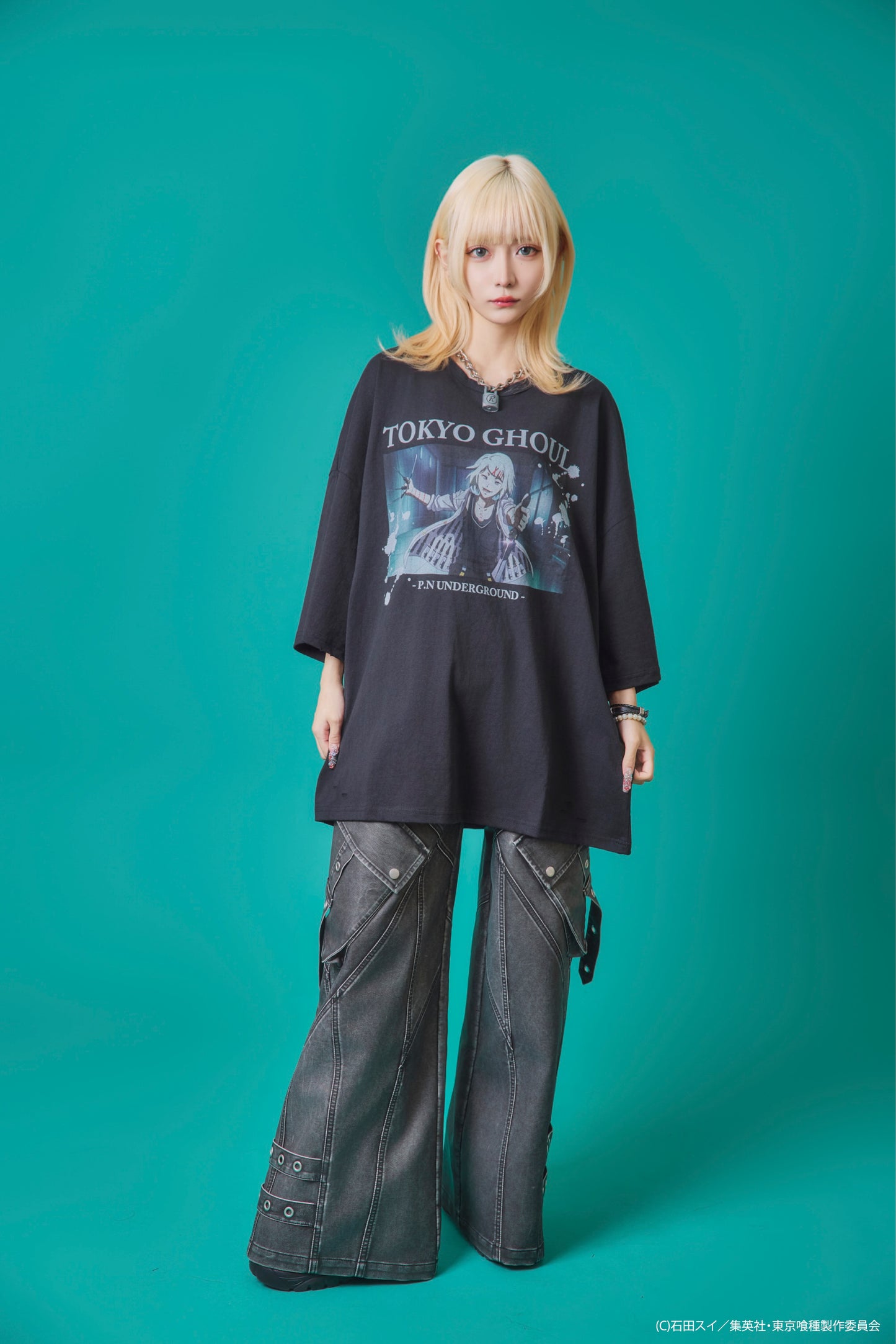 【P.N UNDERGROUND×東京喰種】鈴屋什造ダメージ TEE (735622)