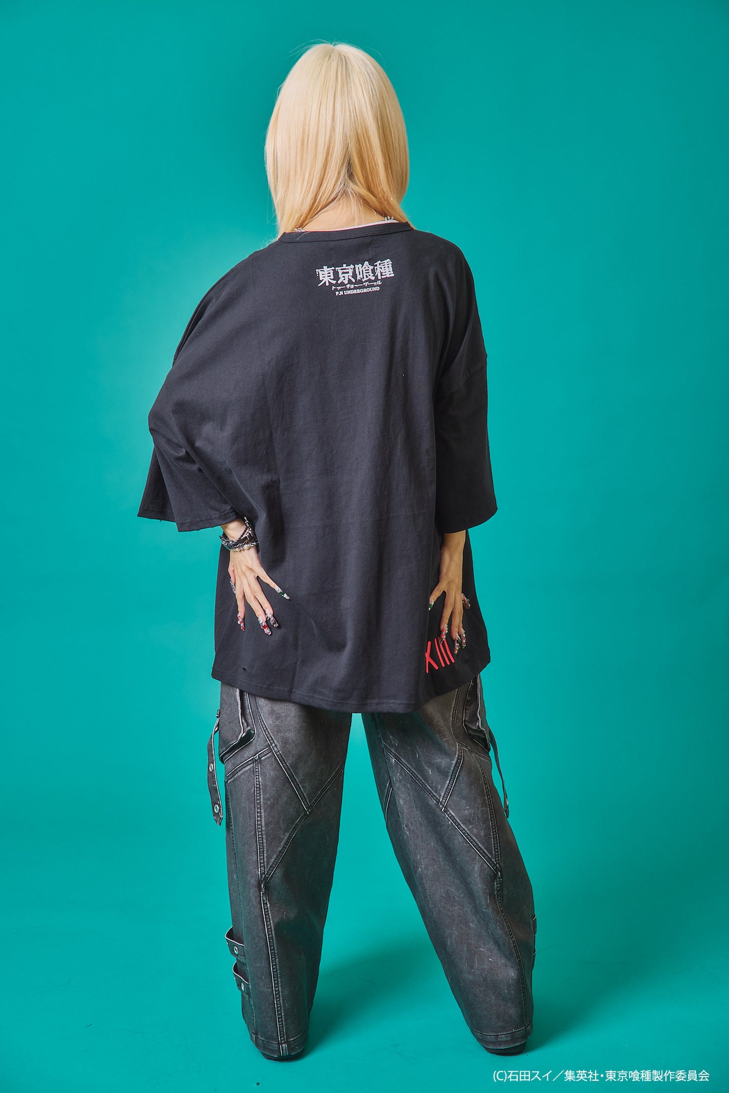 【P.N UNDERGROUND×東京喰種】鈴屋什造ダメージ TEE (735622)