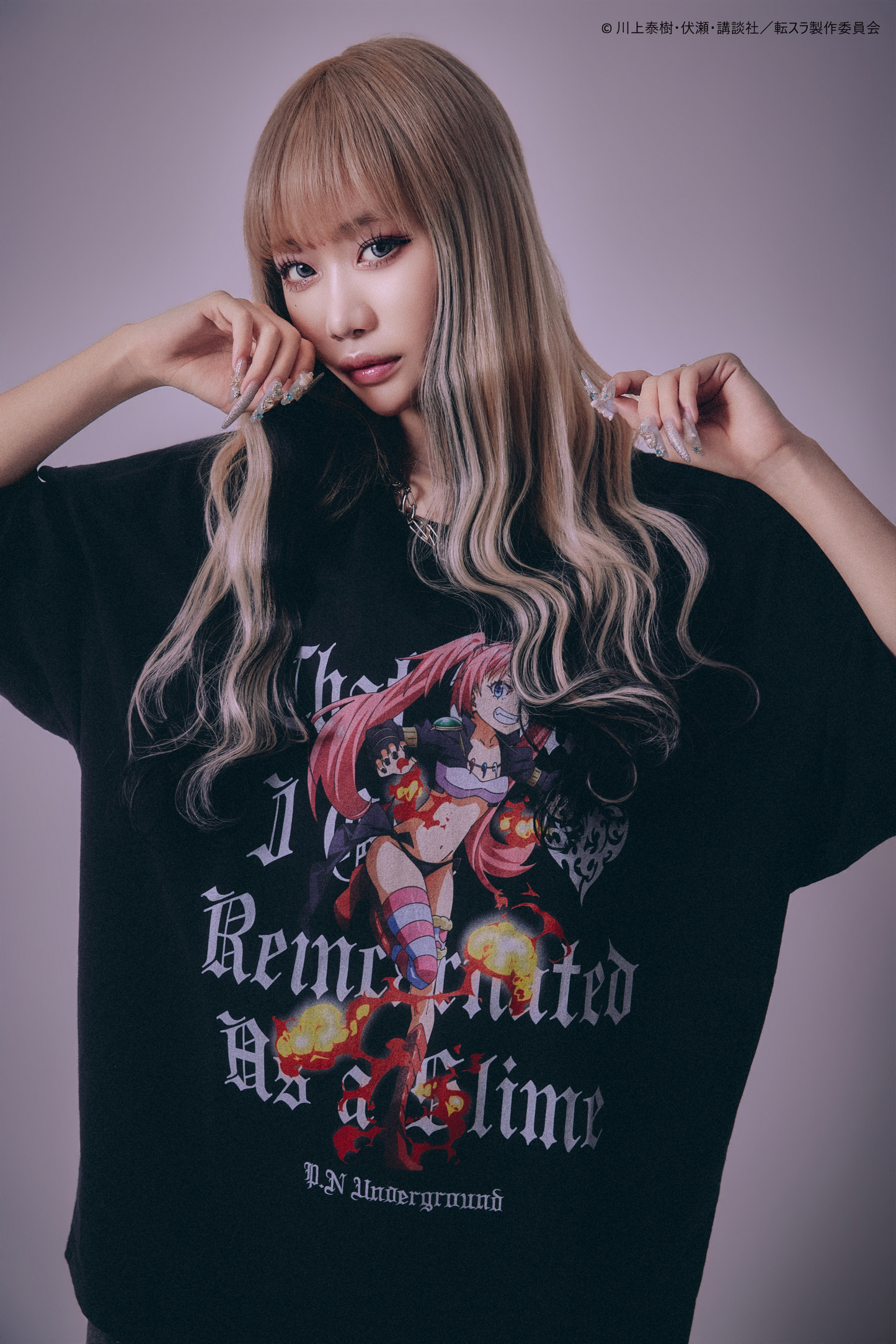 【P.N UNDERGROUND_転生したらスライムだった件】ミリムダメージ TEE (716606)