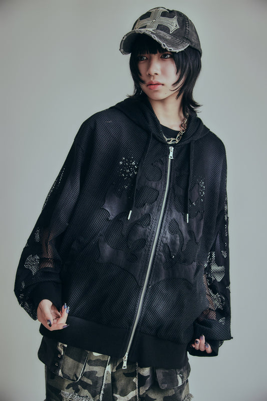 【P.N UNDERGROUND】メッシュZIPパーカー (726611)