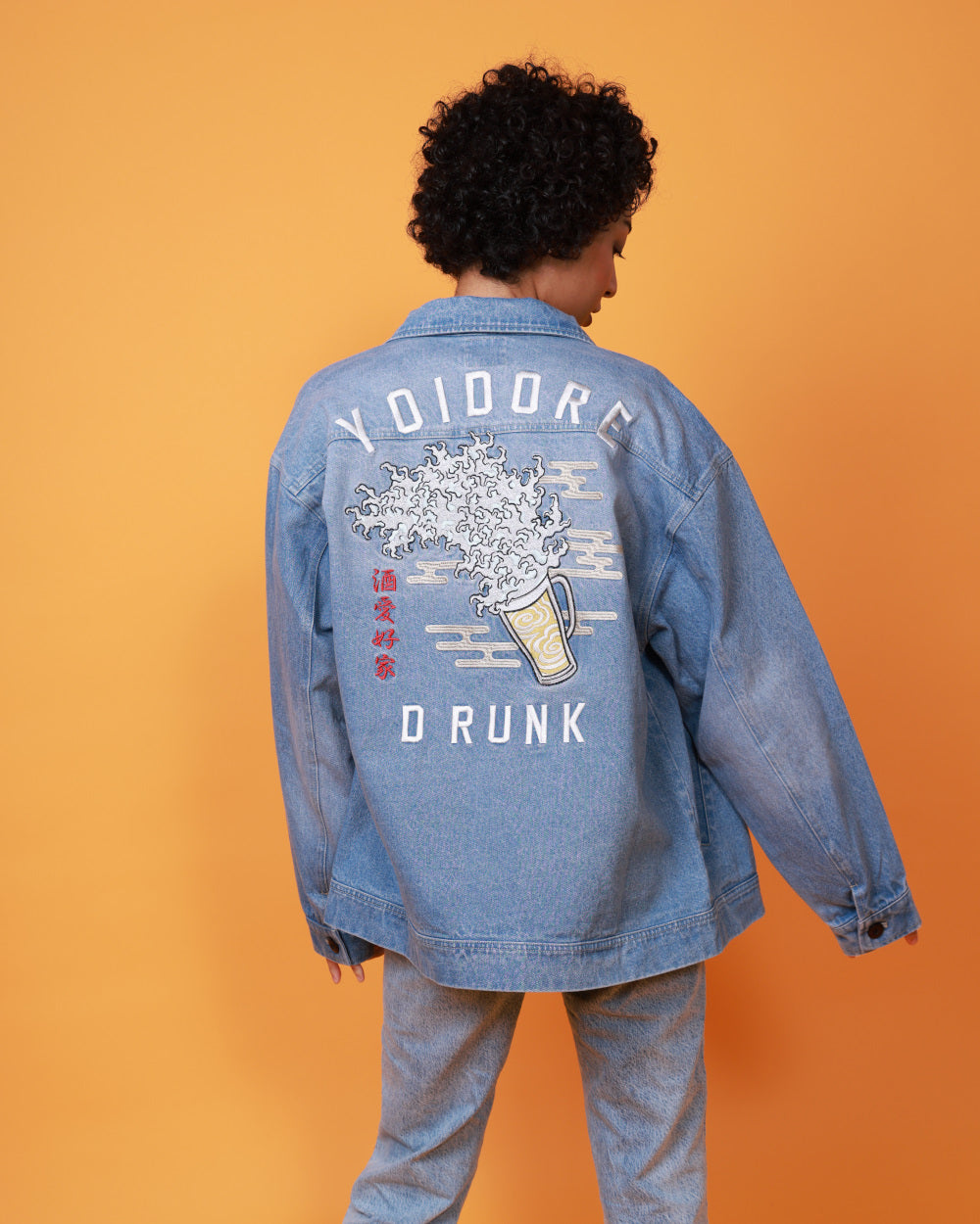 【YOIDORE】浮世絵ビール刺繍 デニムジャケット (815700)